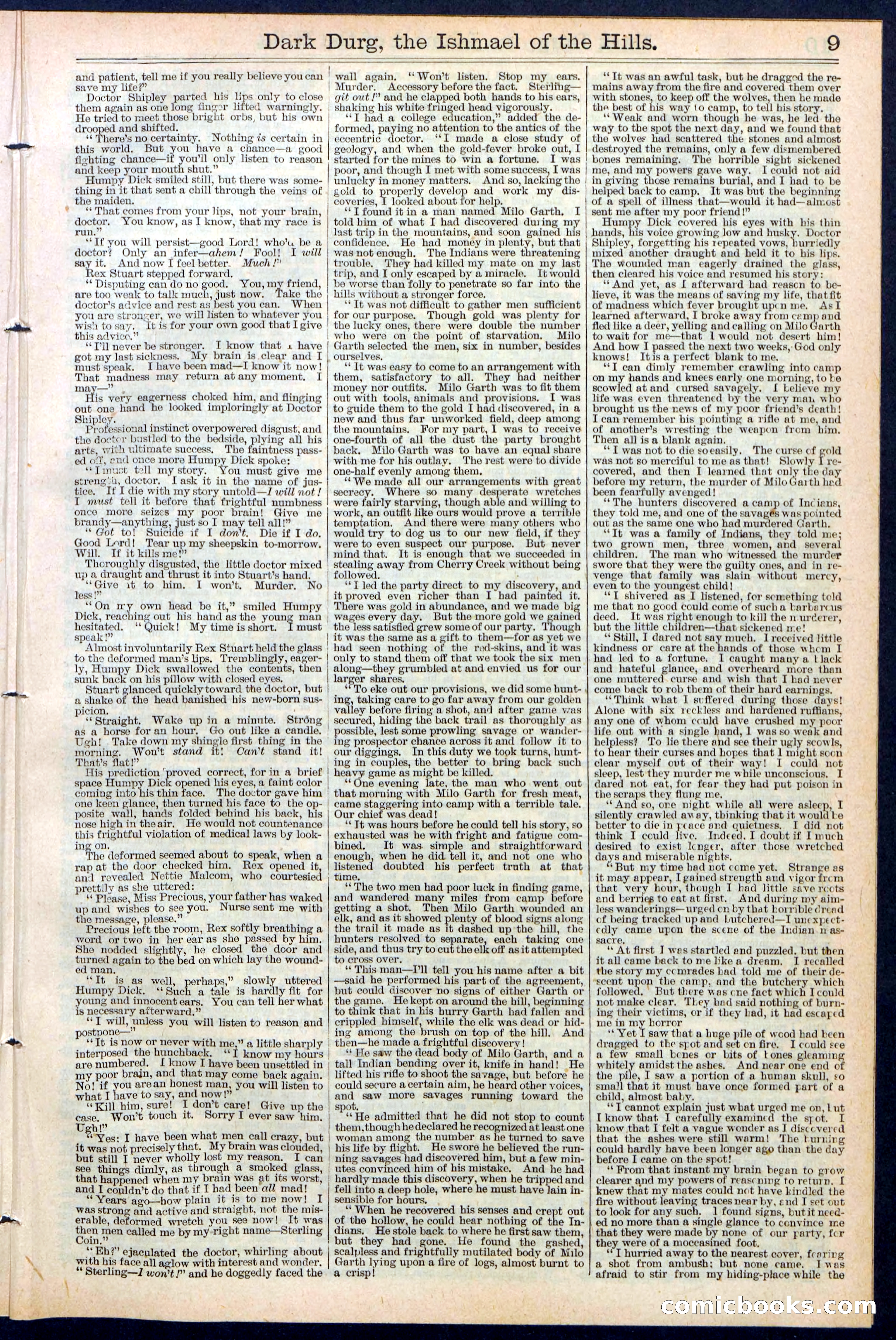 Beadle's Dime Library No. 387 — page 9 of 32