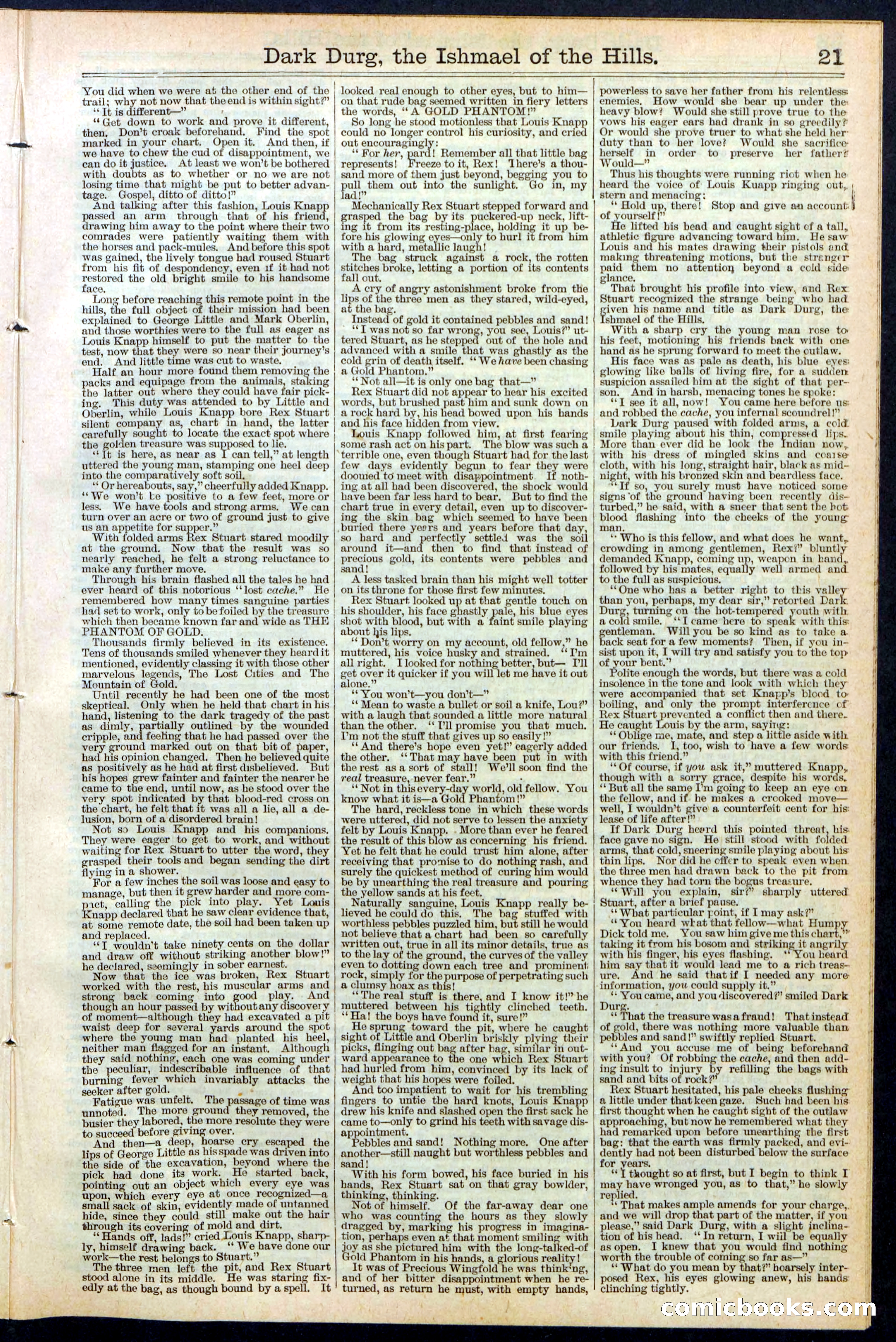 Beadle's Dime Library No. 387 — page 21 of 32