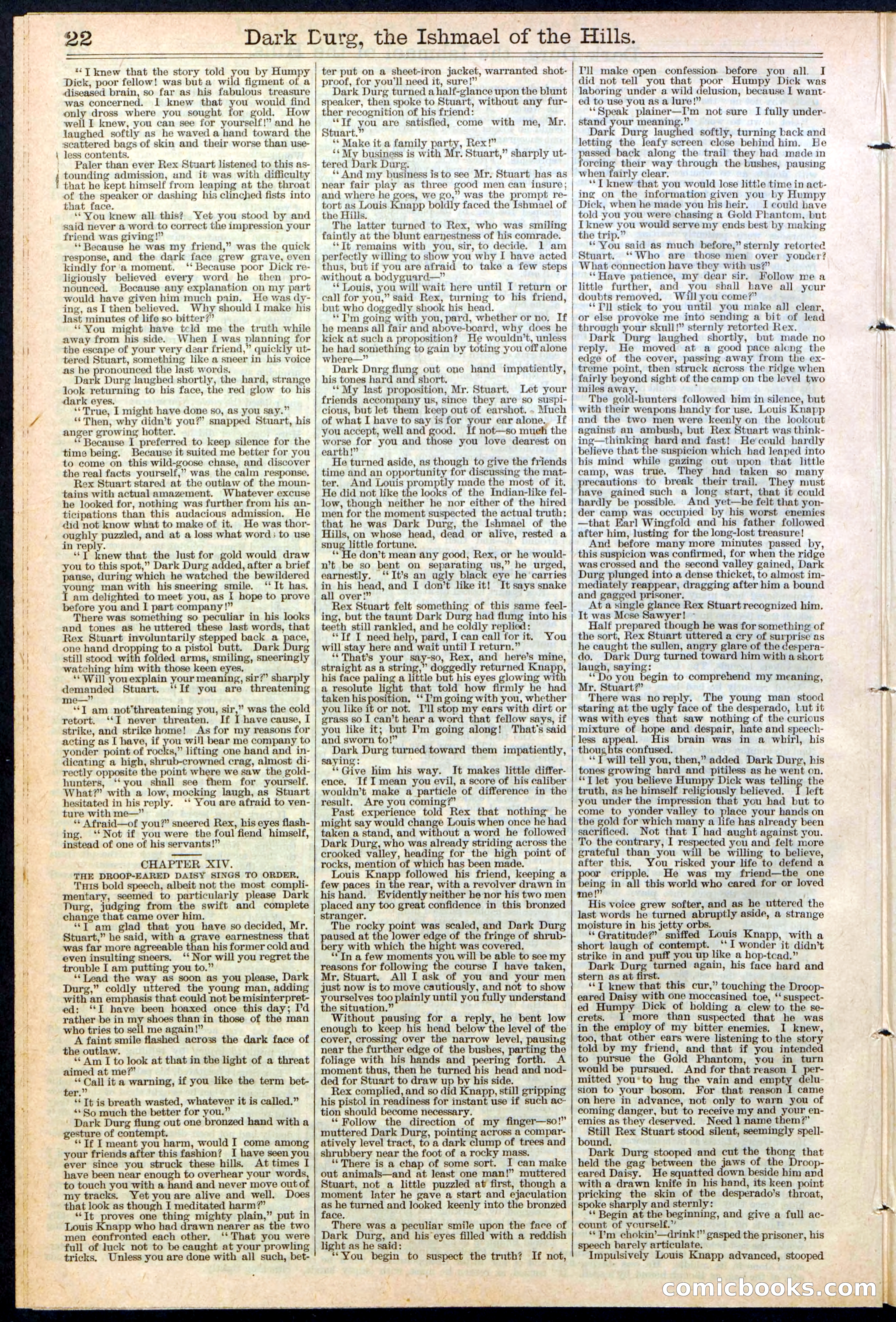 Beadle's Dime Library No. 387 — page 22 of 32
