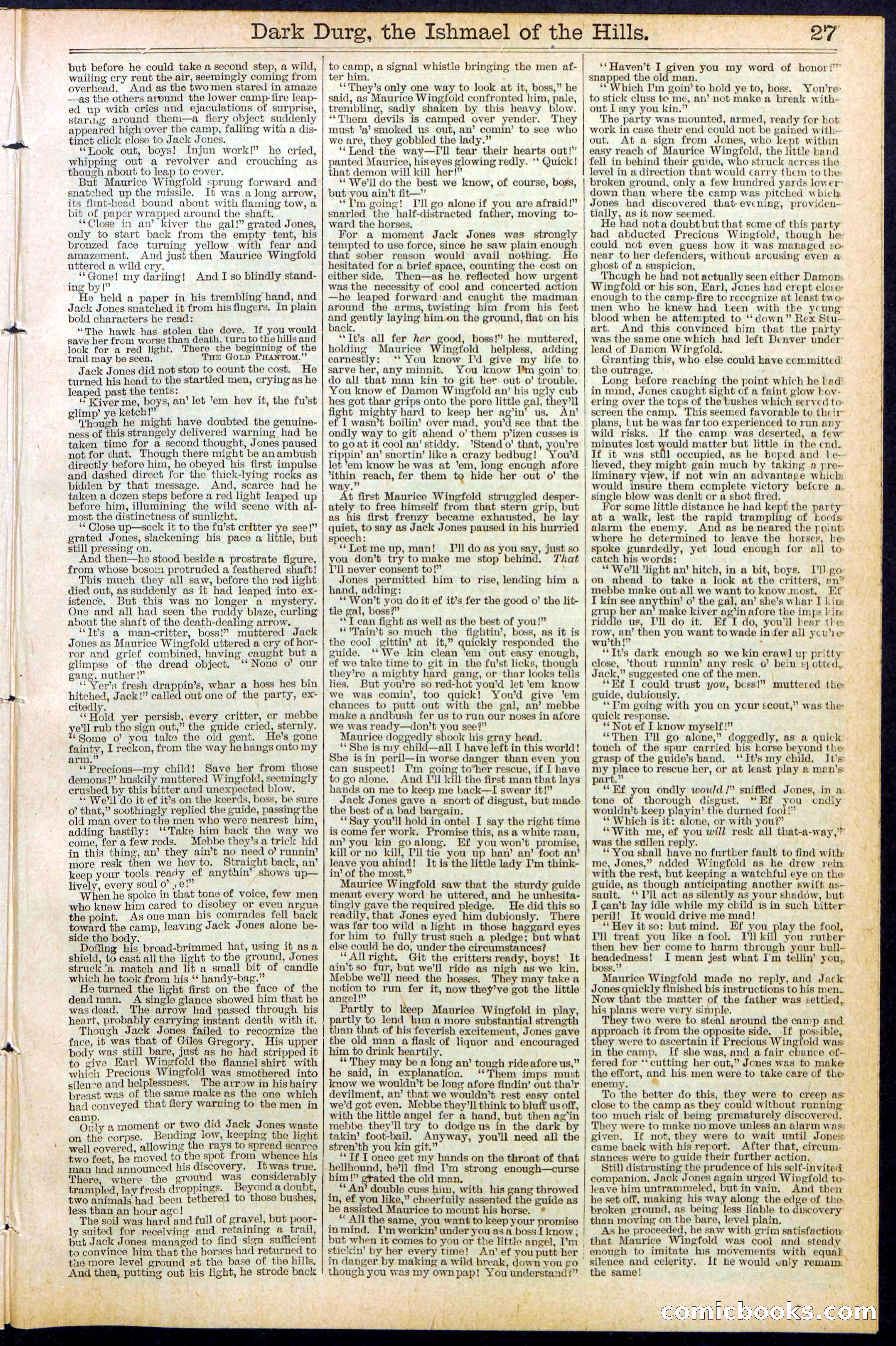 Beadle's Dime Library No. 387 — page 27 of 32