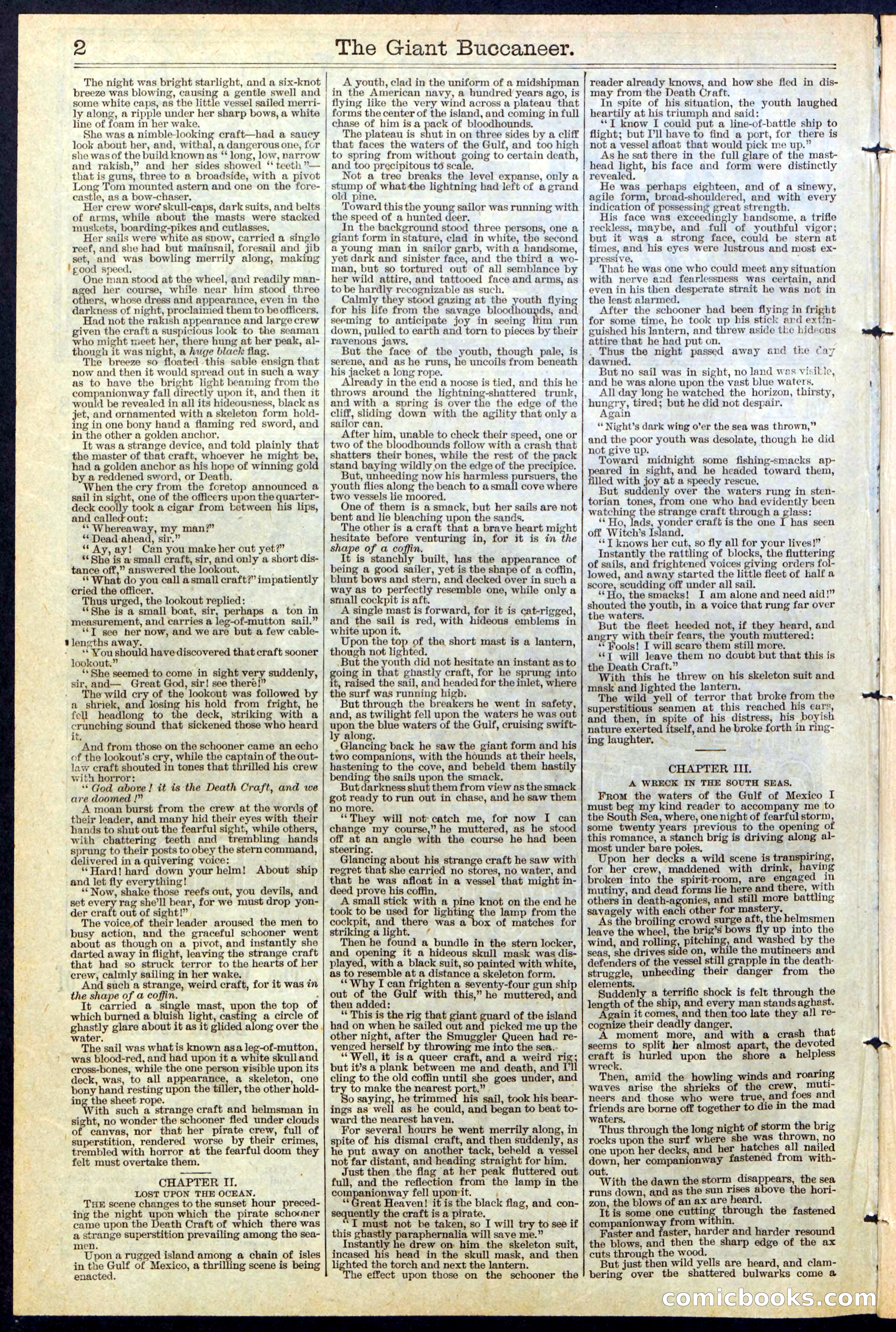 Beadle's Dime Library No. 388: The Giant Buccaneer — page 2 of 32