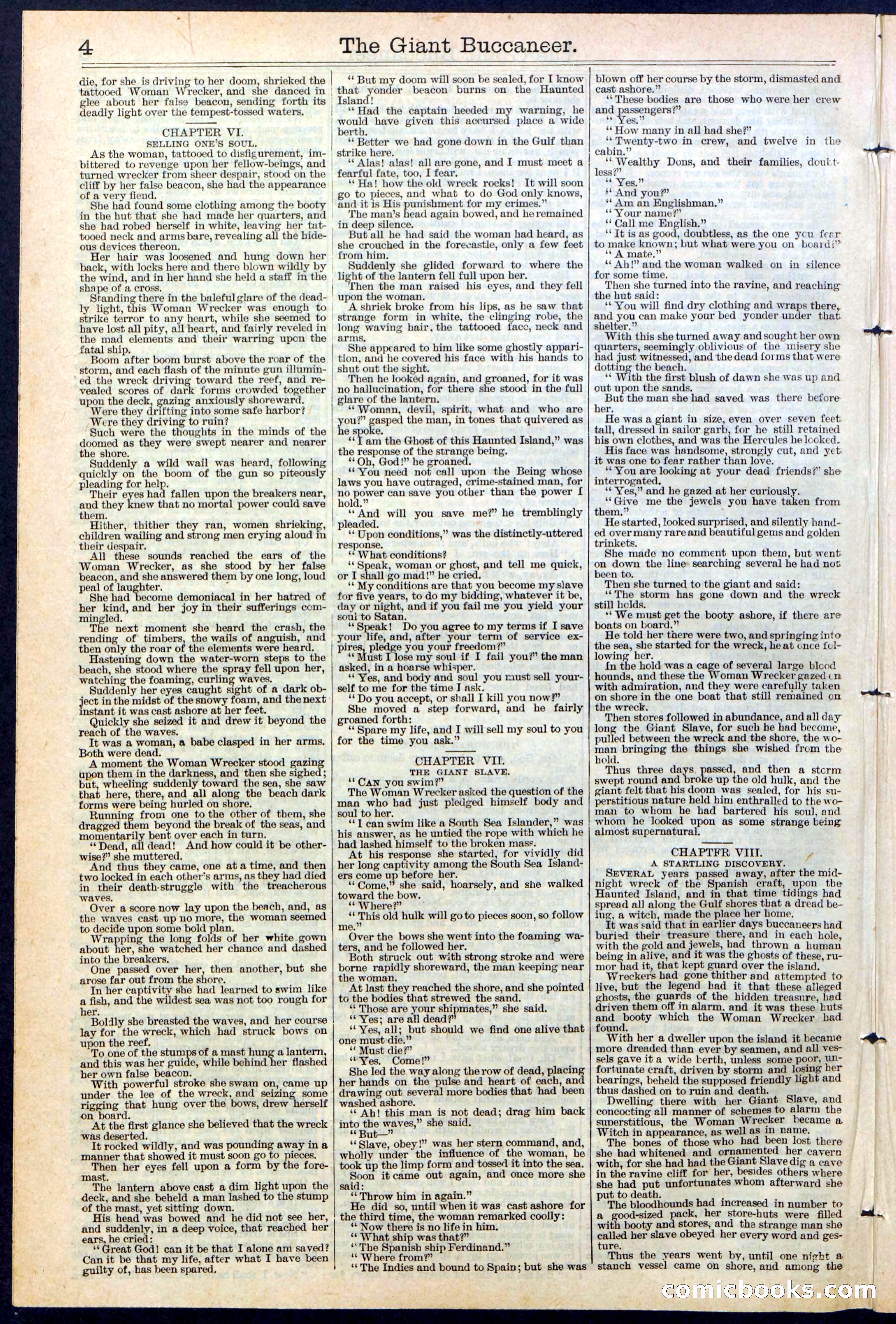 Beadle's Dime Library No. 388: The Giant Buccaneer — page 4 of 32