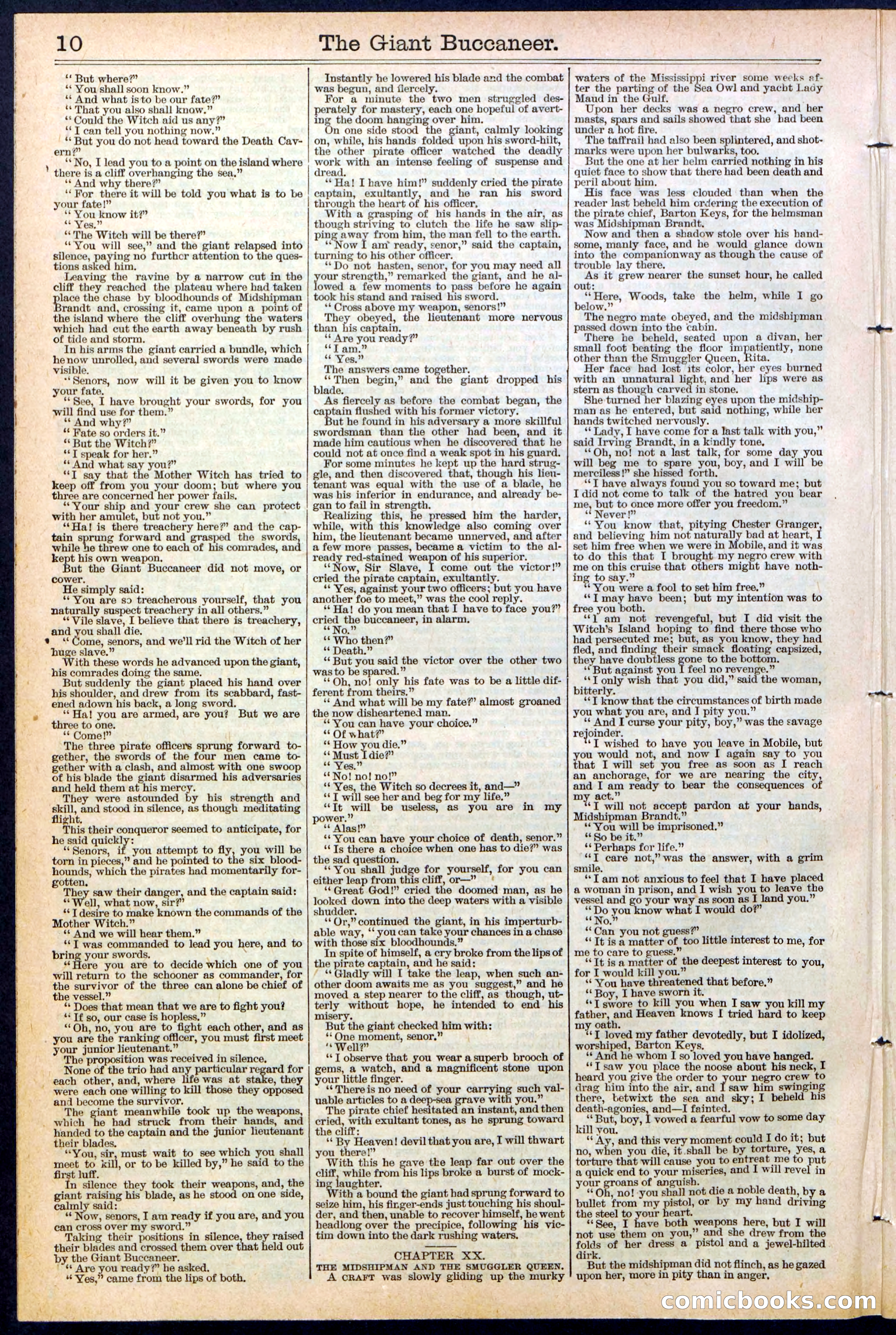 Beadle's Dime Library No. 388: The Giant Buccaneer — page 10 of 32