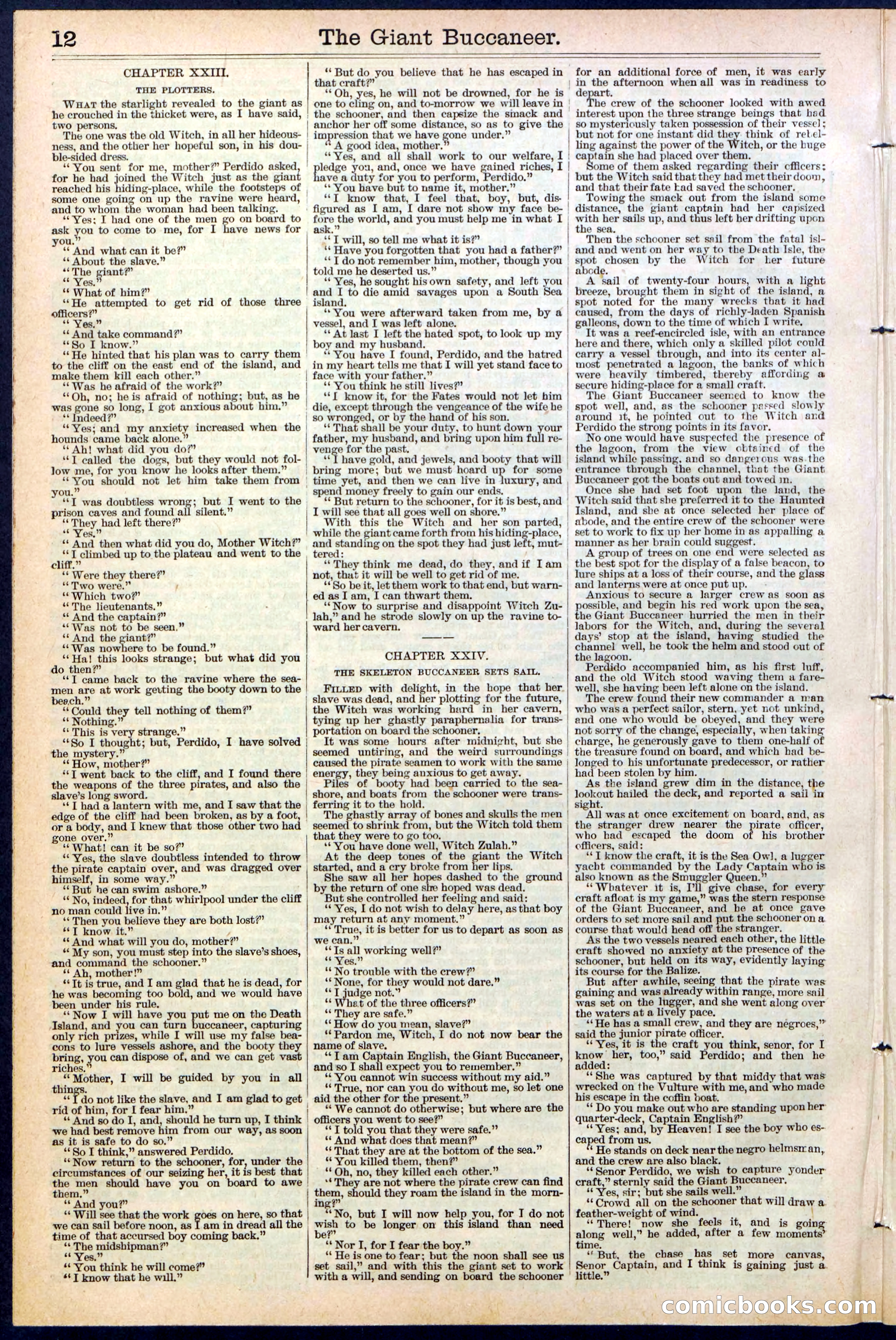 Beadle's Dime Library No. 388: The Giant Buccaneer — page 12 of 32
