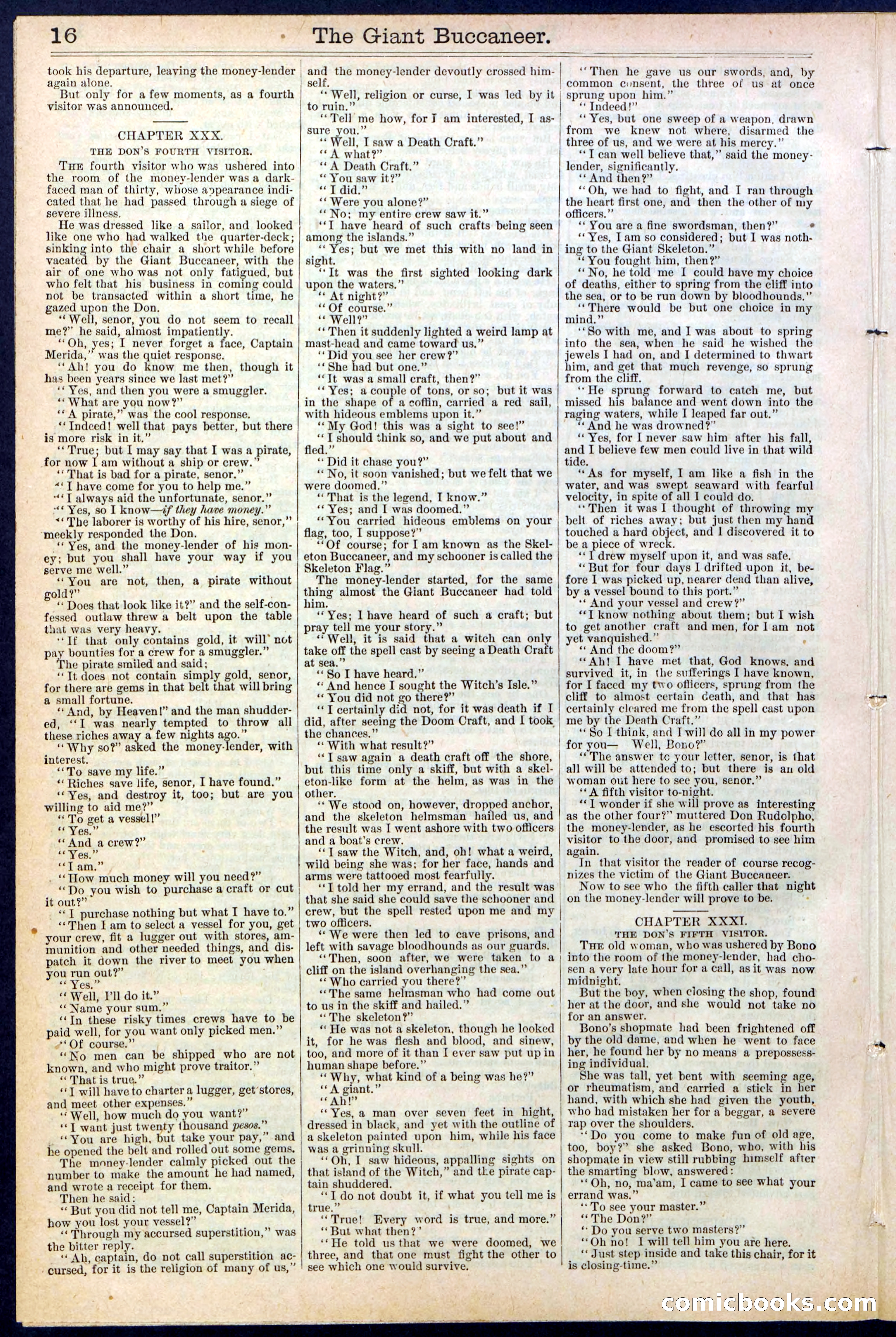 Beadle's Dime Library No. 388: The Giant Buccaneer — page 16 of 32