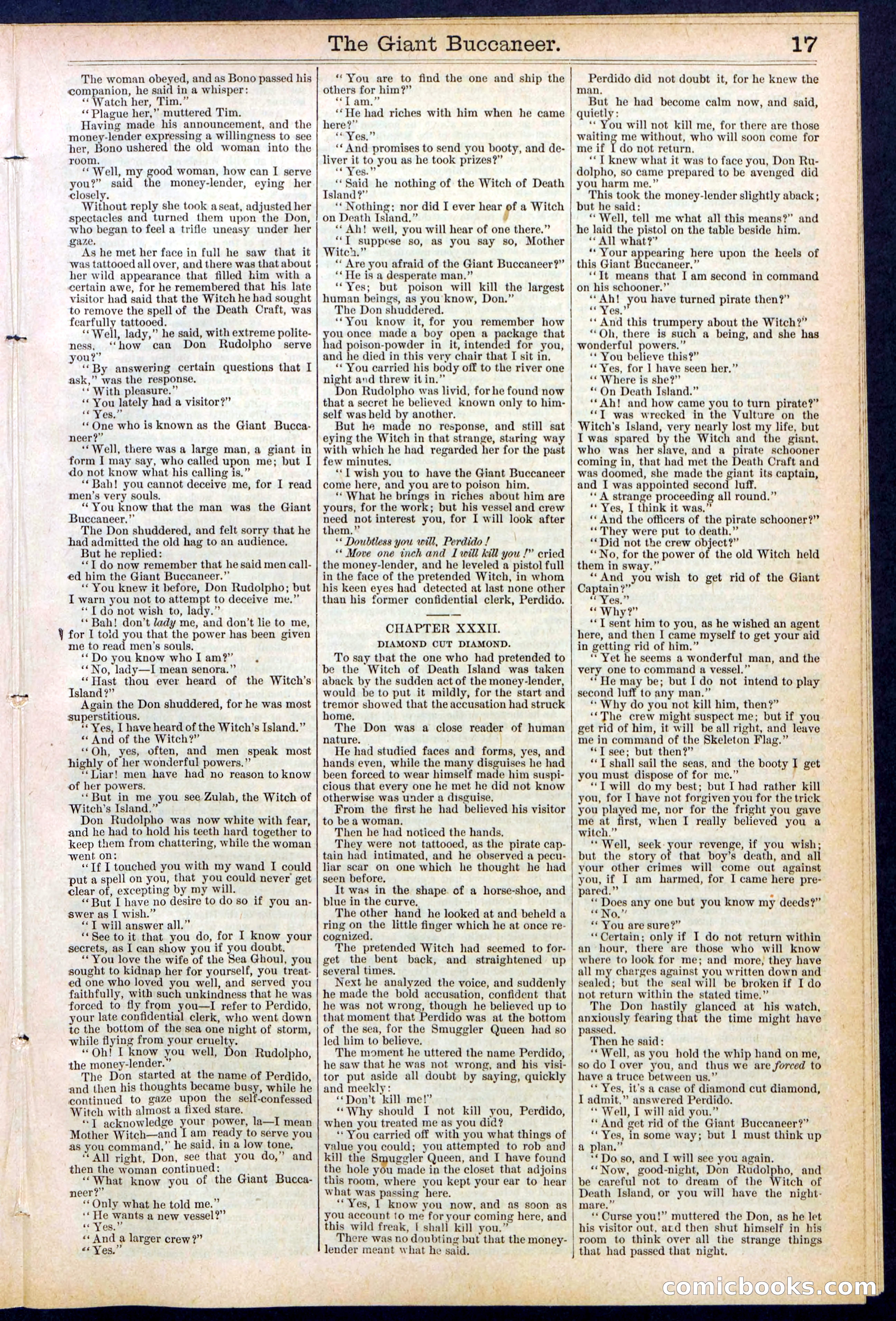 Beadle's Dime Library No. 388: The Giant Buccaneer — page 17 of 32