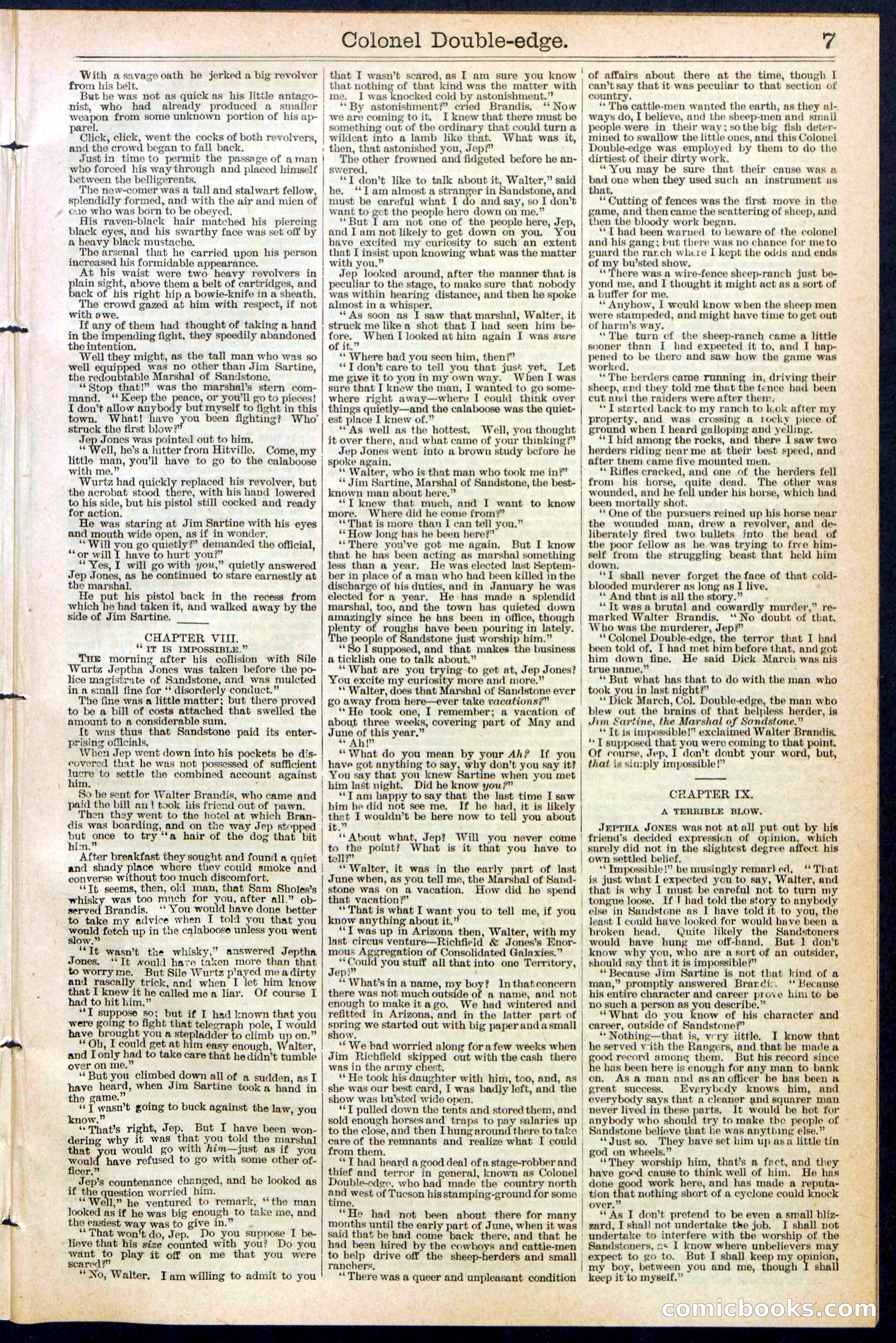 Beadle's New York Dime Library No. 389 — page 7 of 32