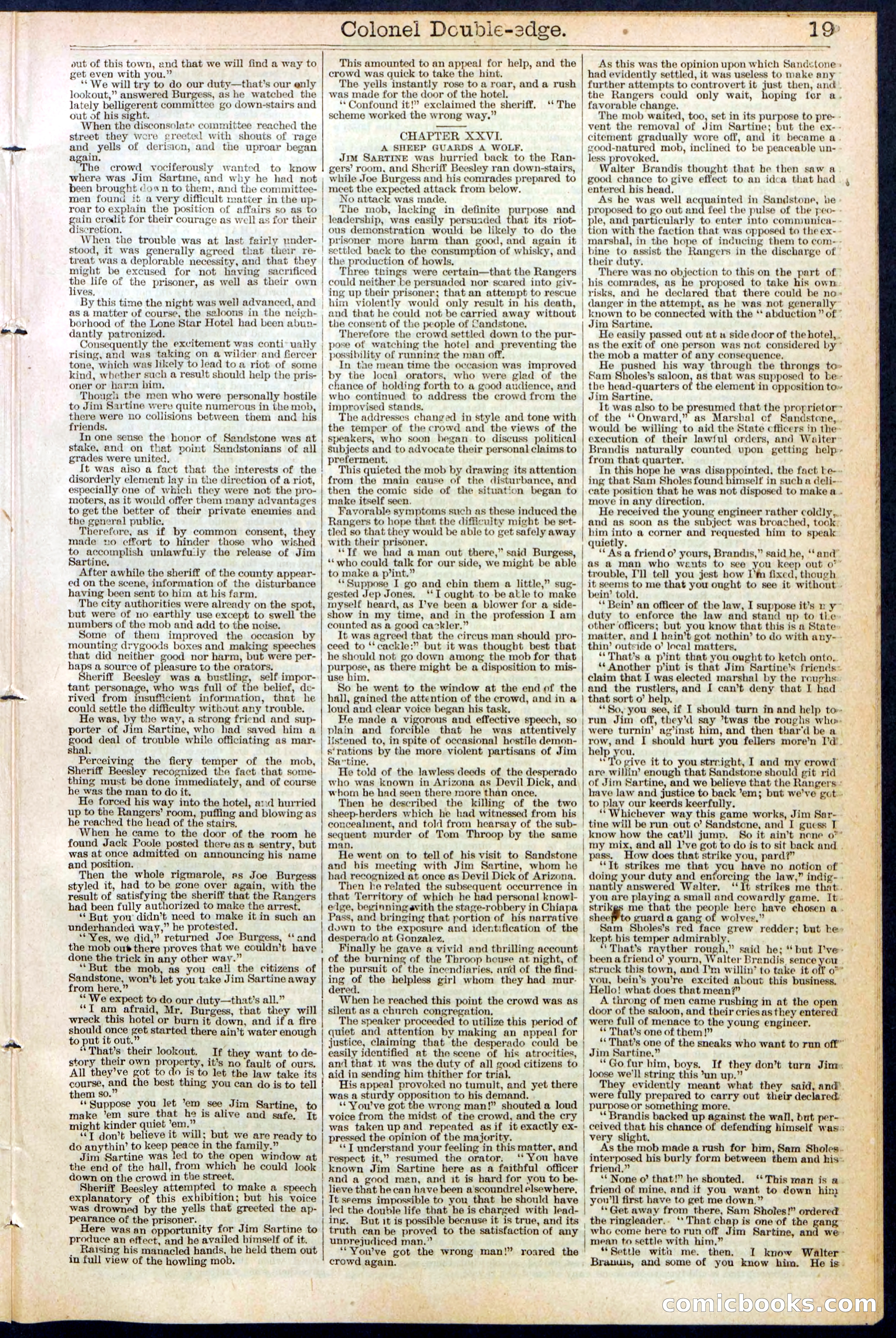 Beadle's New York Dime Library No. 389 — page 19 of 32