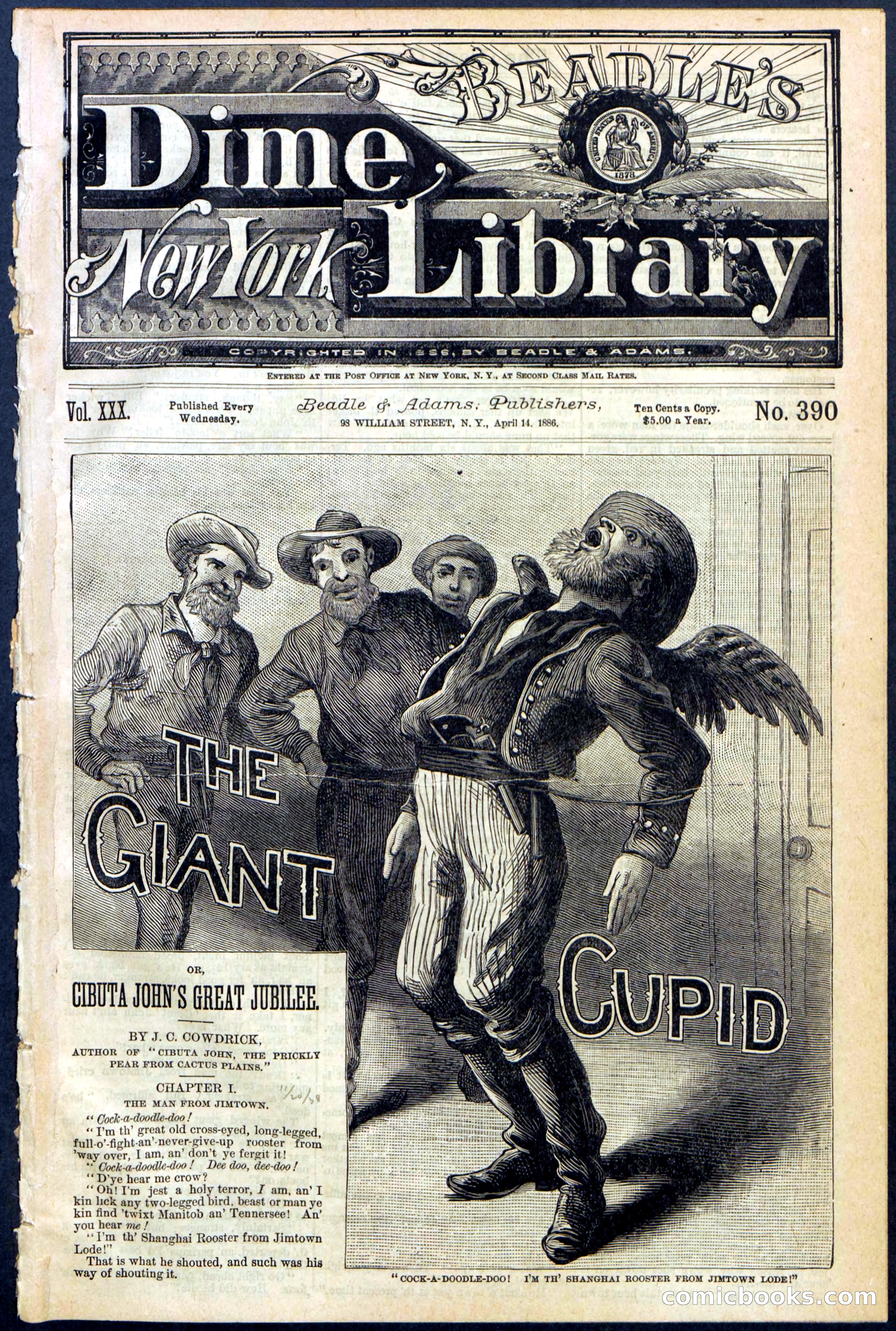 Beadle's New York Dime Library, No. 390 — page 1 of 32