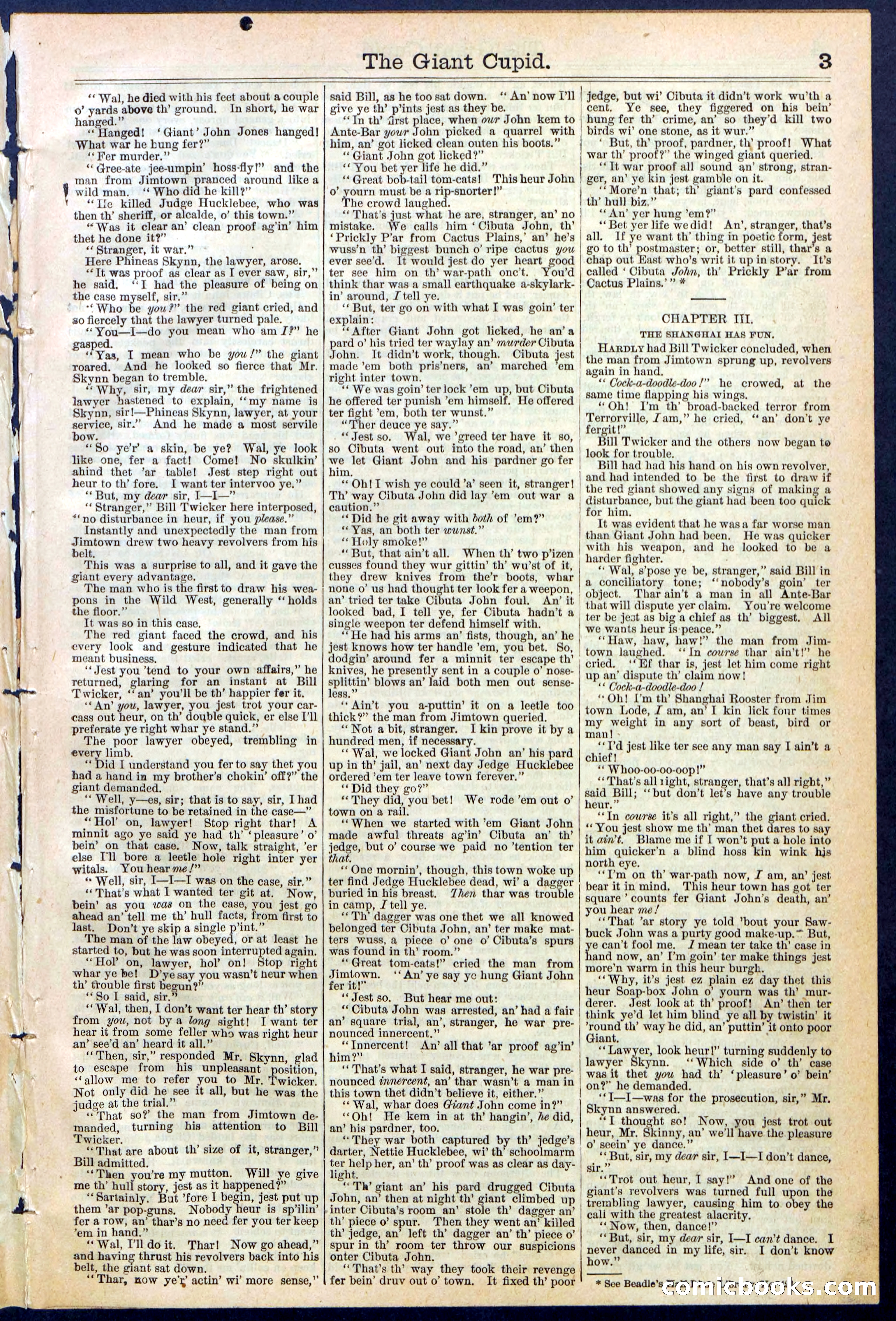 Beadle's New York Dime Library, No. 390 — page 3 of 32
