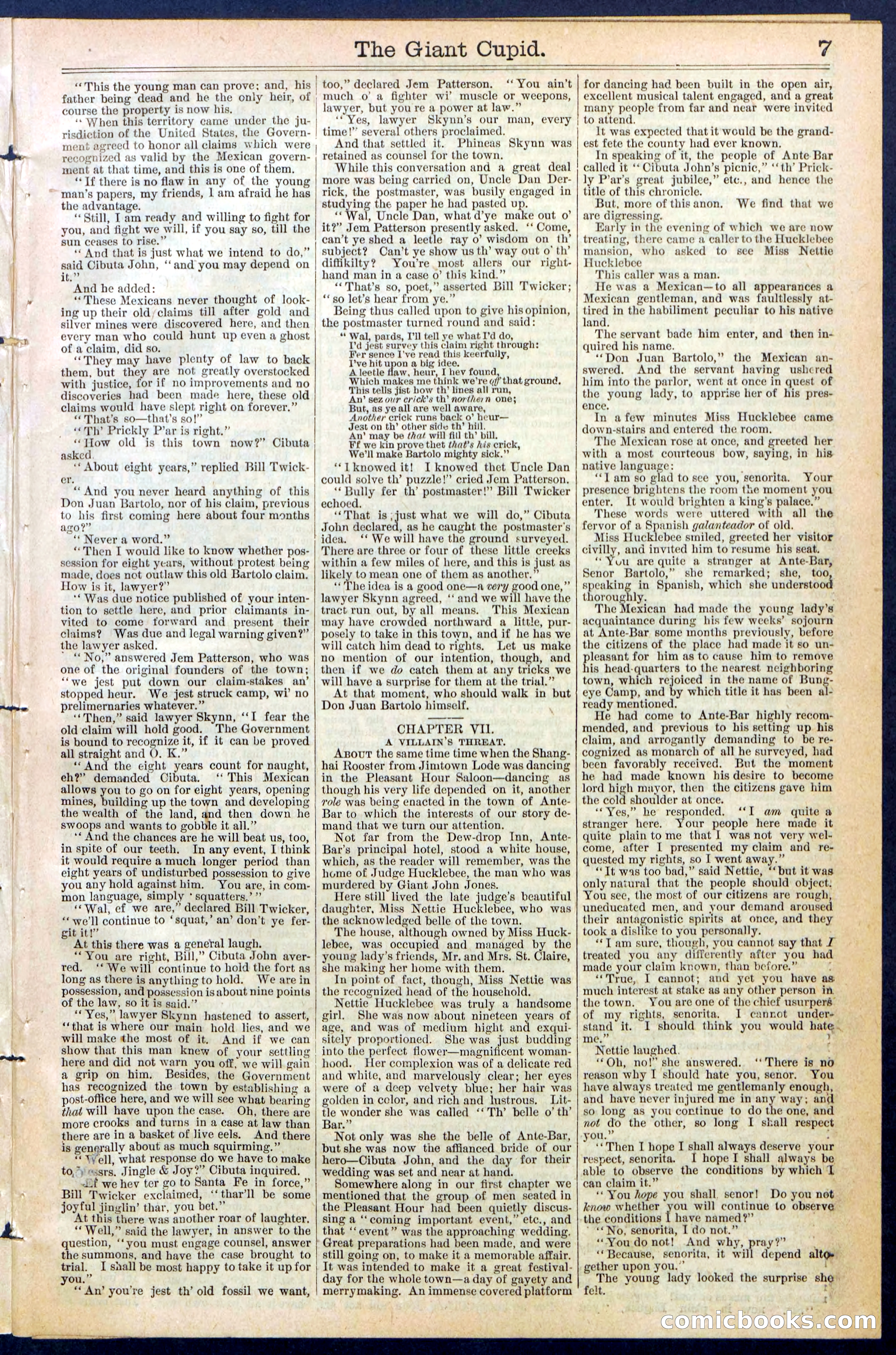 Beadle's New York Dime Library, No. 390 — page 7 of 32
