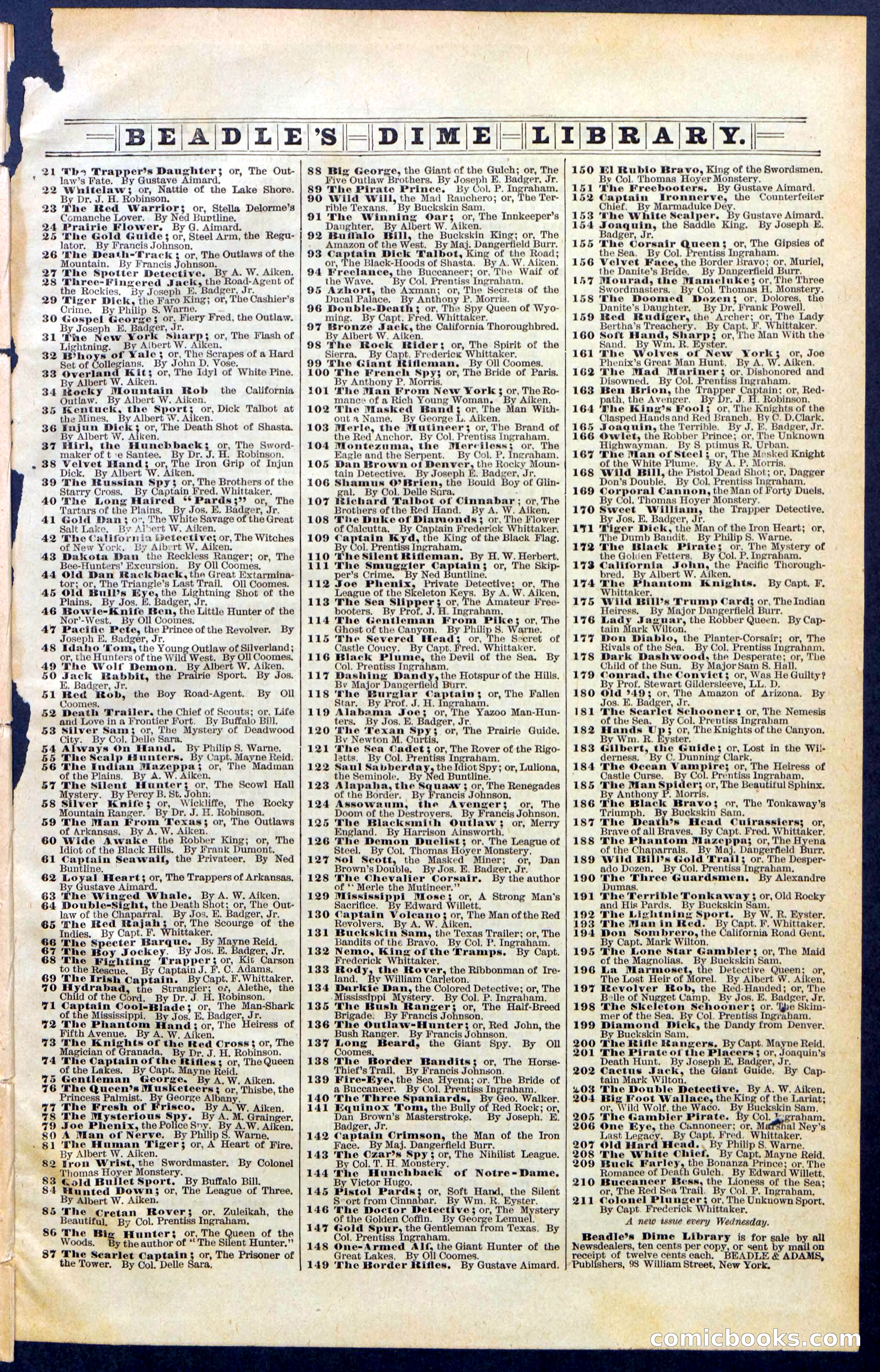 Beadle's New York Dime Library, No. 390 — page 31 of 32
