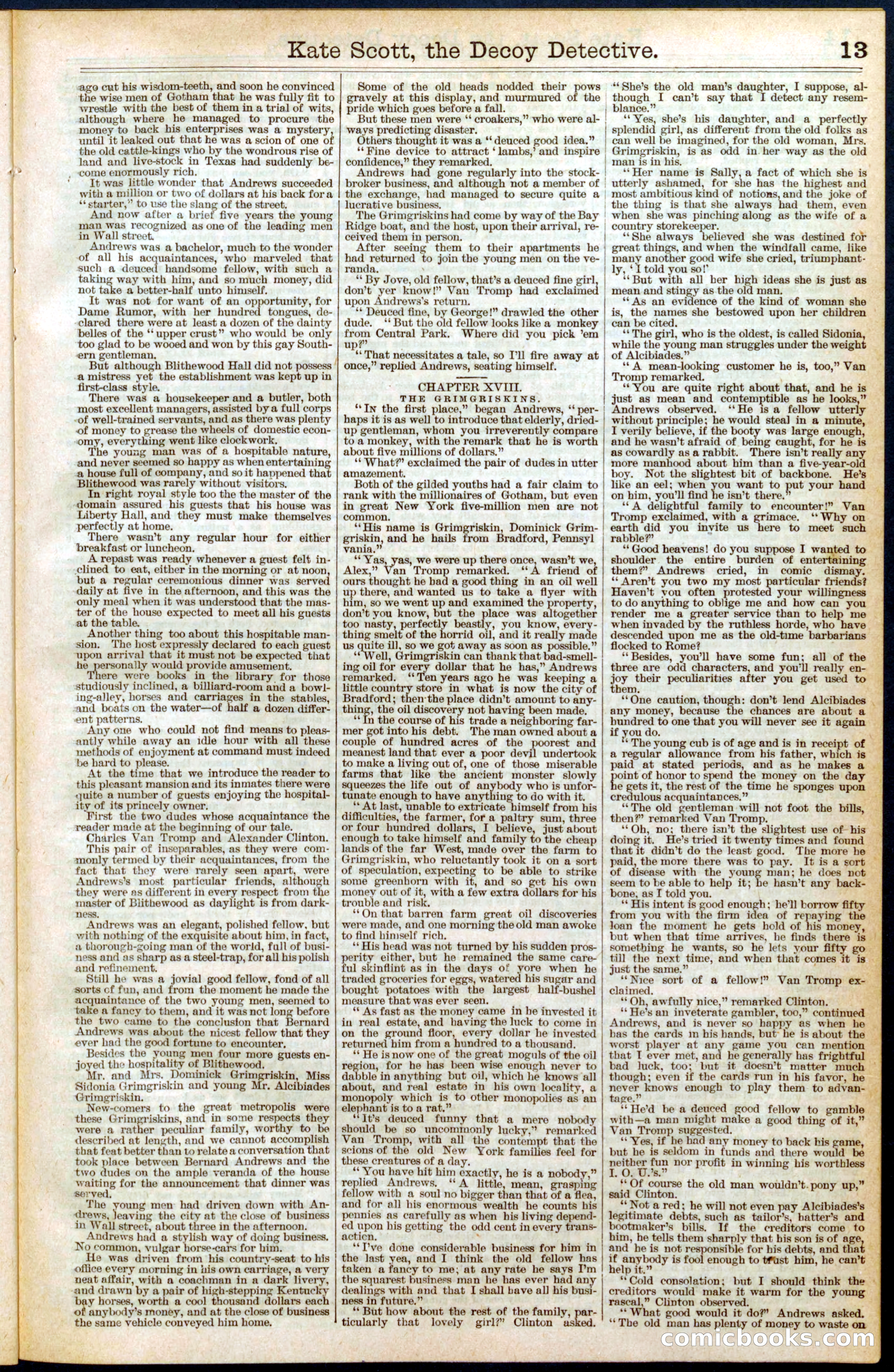 Beadle's Dime Library No. 391 — page 13 of 32