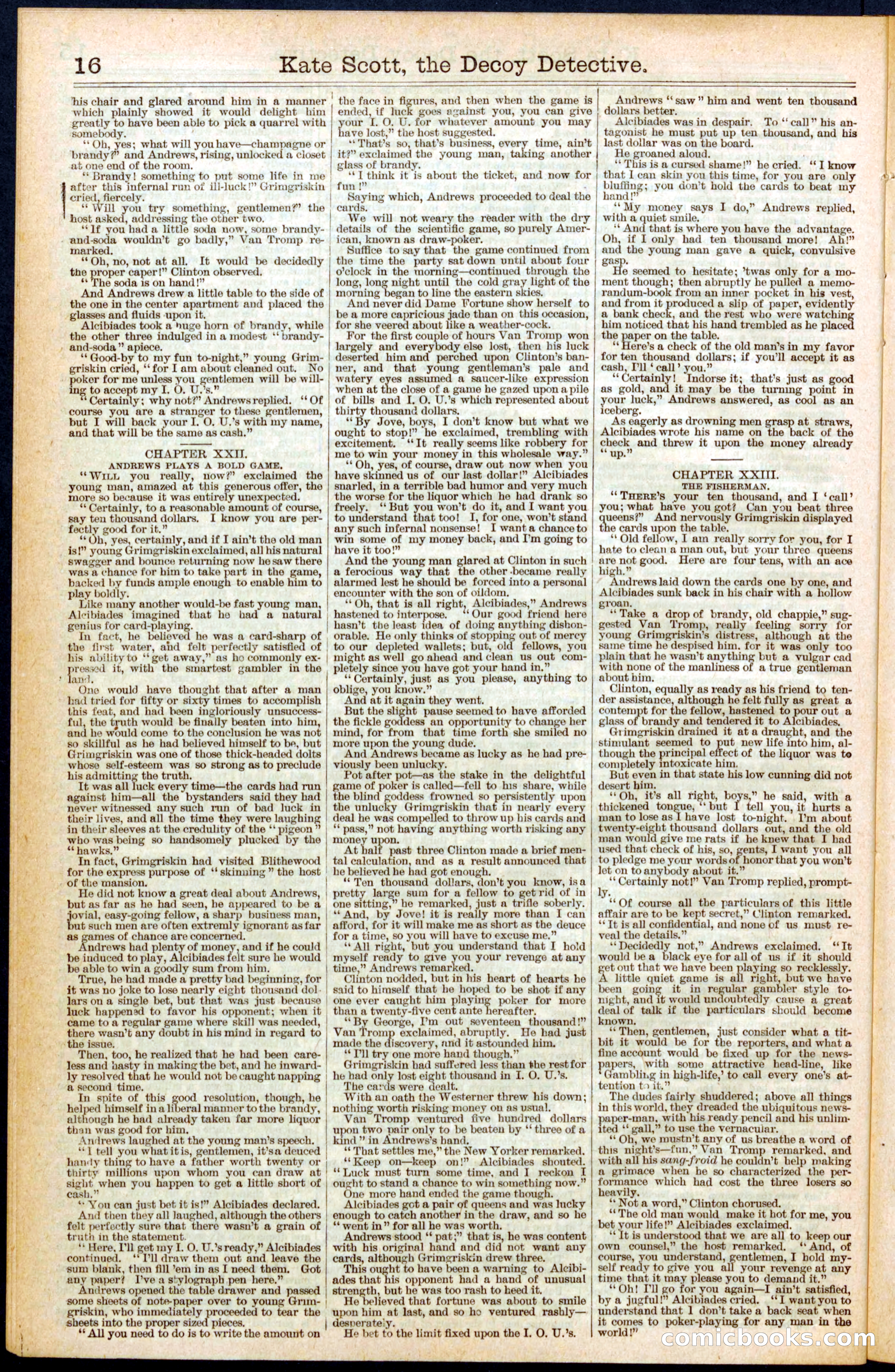 Beadle's Dime Library No. 391 — page 16 of 32