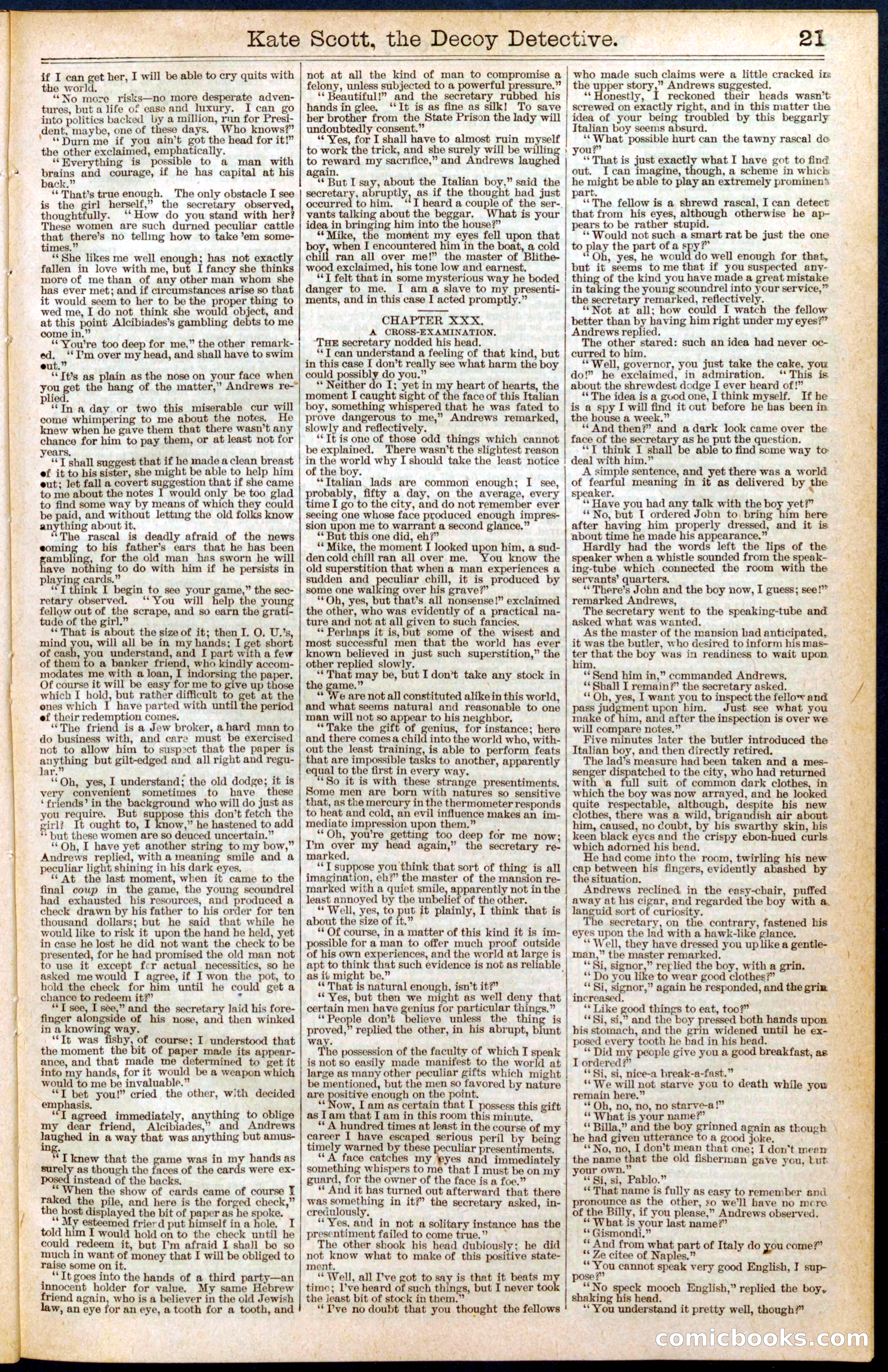 Beadle's Dime Library No. 391 — page 21 of 32