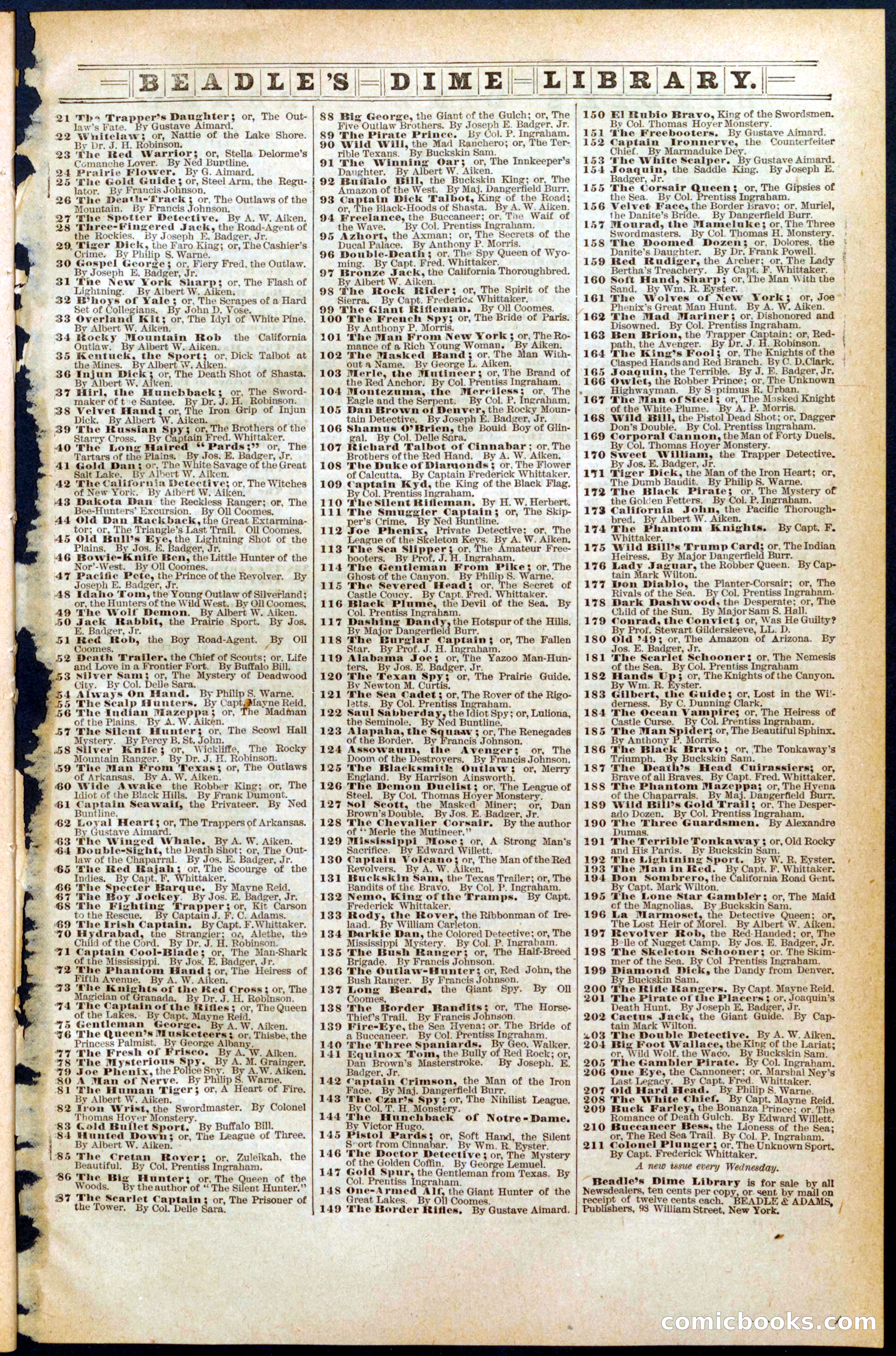 Beadle's Dime Library No. 391 — page 31 of 32