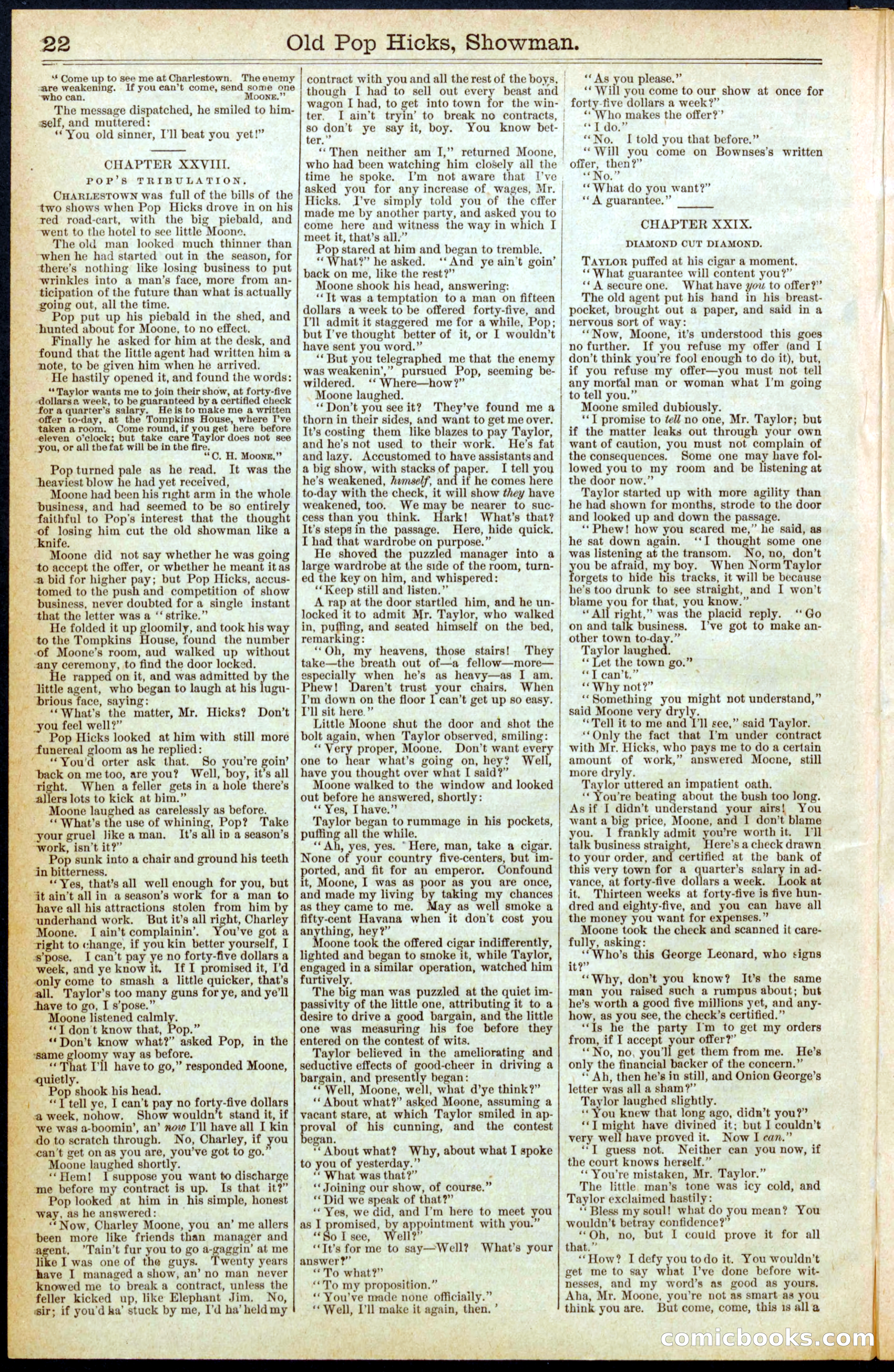 Beadle's Dime Library, No. 406 — page 22 of 32