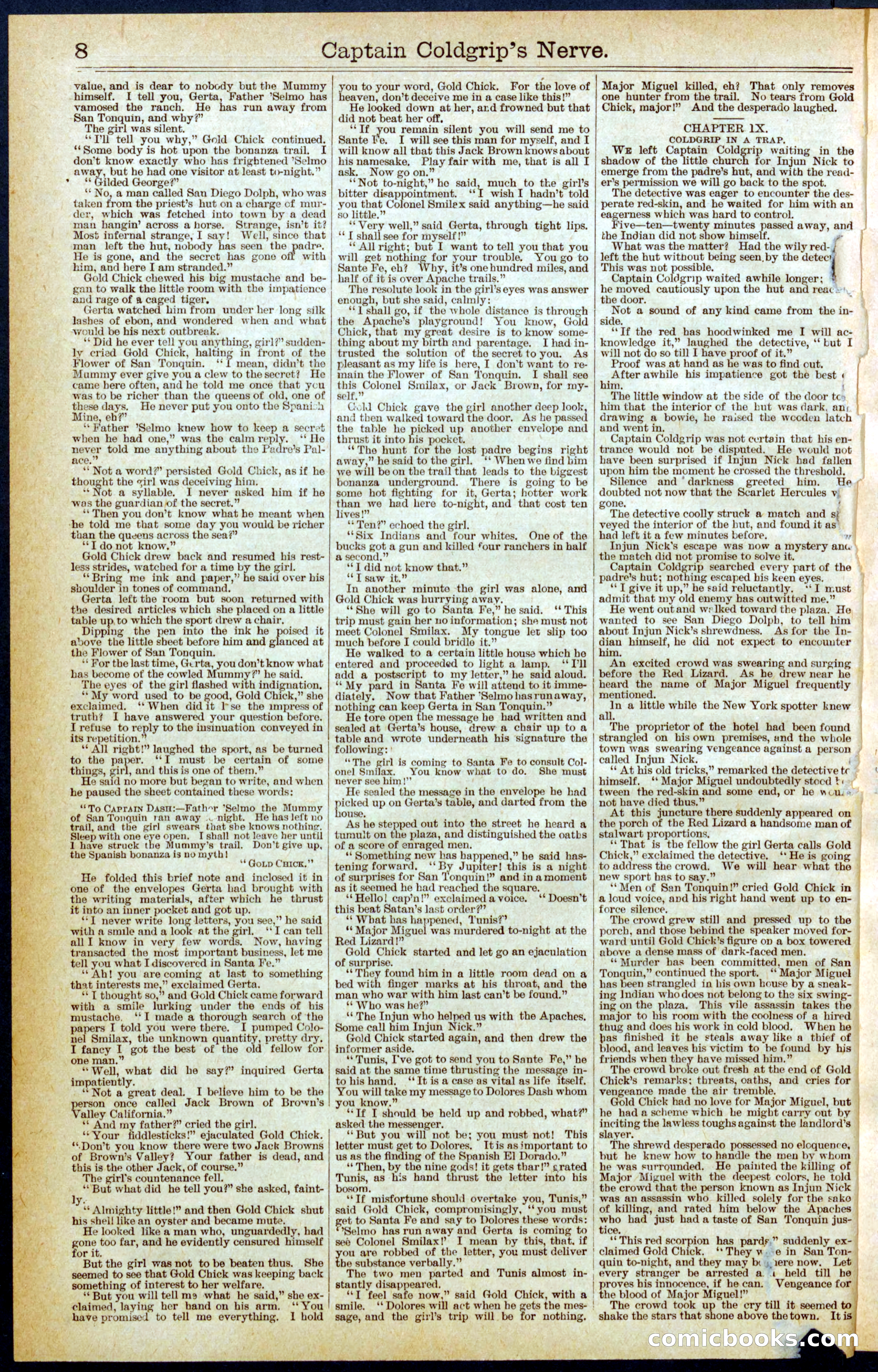 Beadle's Dime Library No. 407 — page 8 of 32