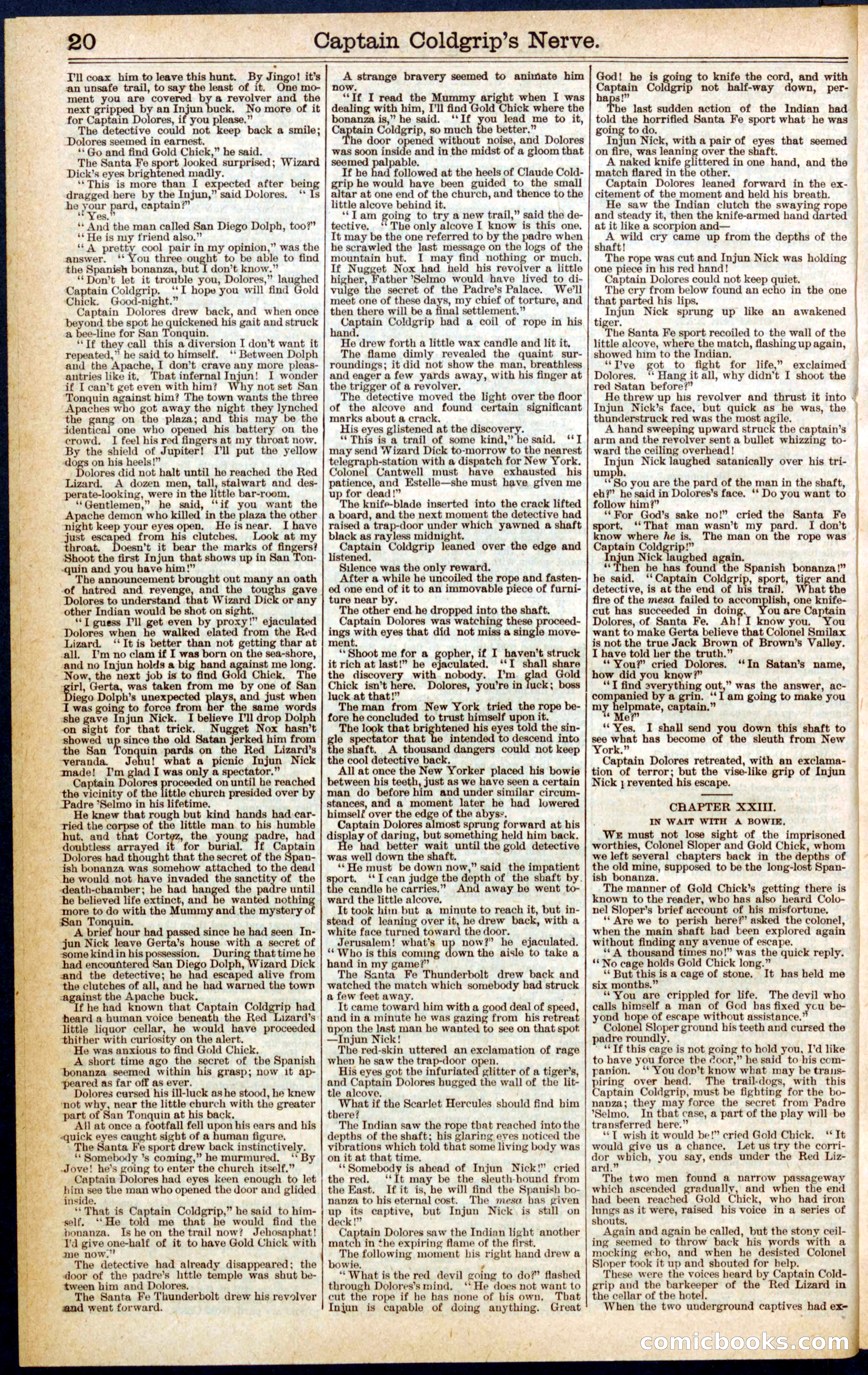 Beadle's Dime Library No. 407 — page 20 of 32