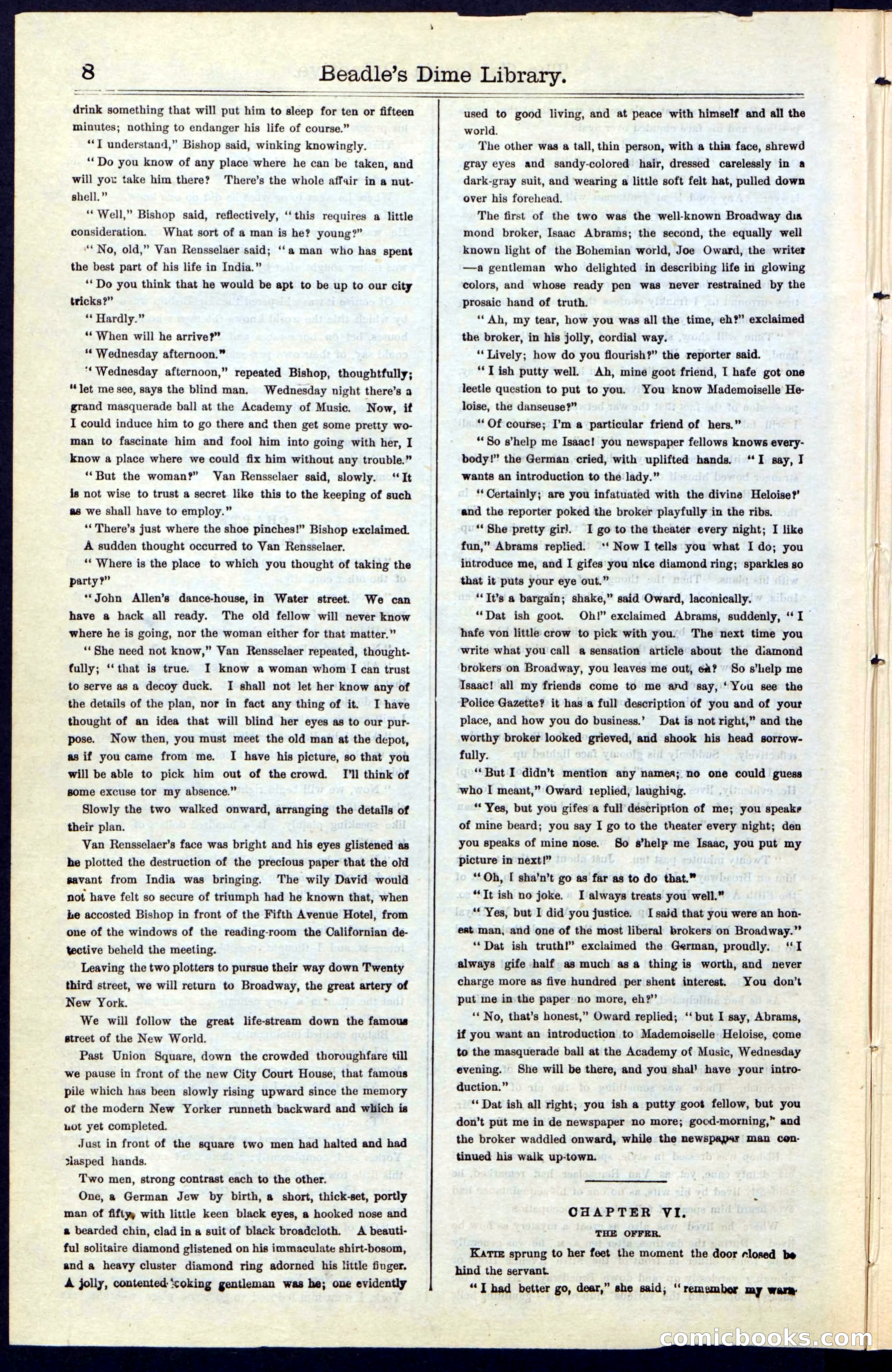 Beadle's Dime Library No. 42 — page 8 of 32