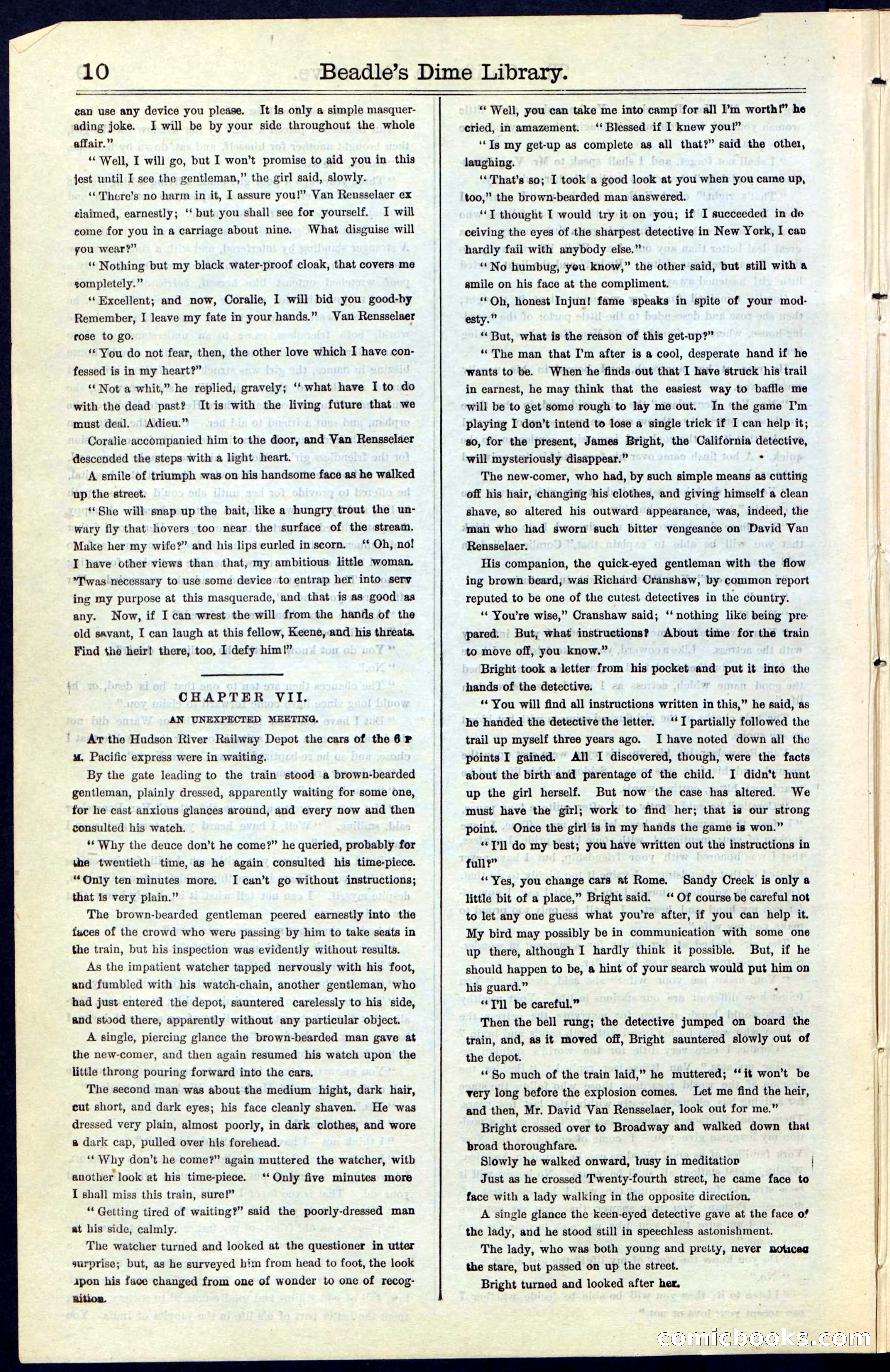 Beadle's Dime Library No. 42 — page 10 of 32
