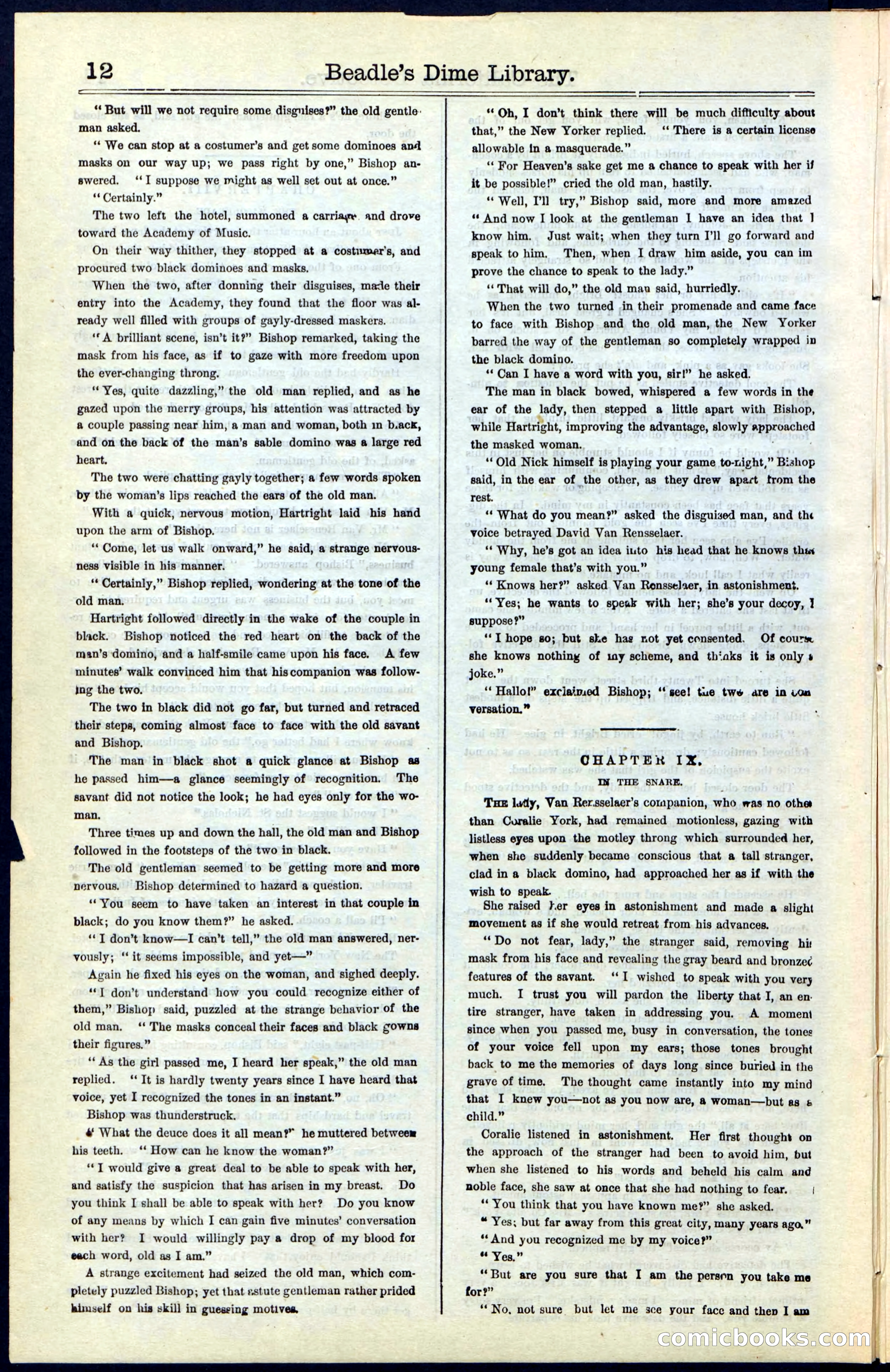 Beadle's Dime Library No. 42 — page 12 of 32