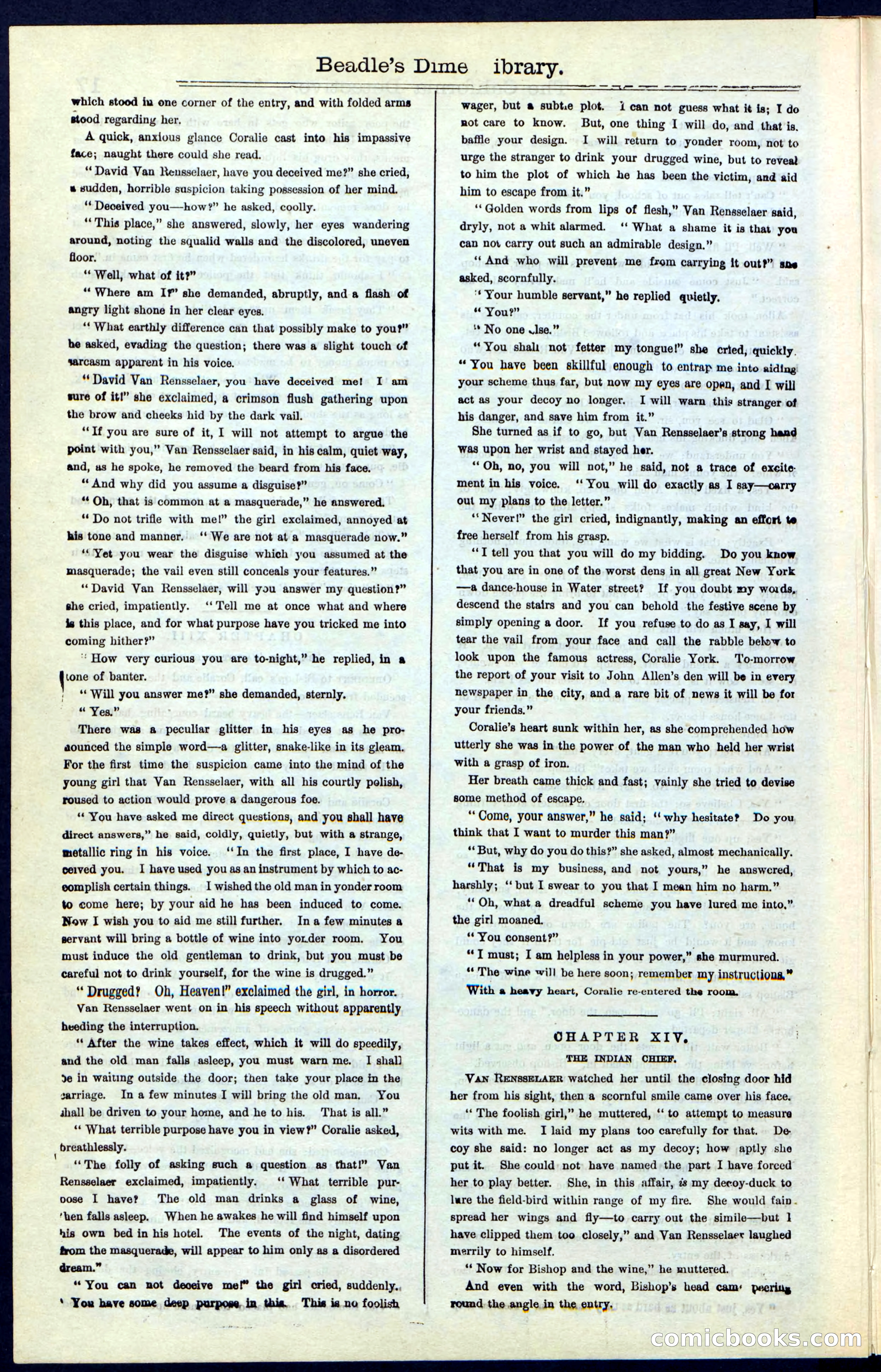 Beadle's Dime Library No. 42 — page 18 of 32