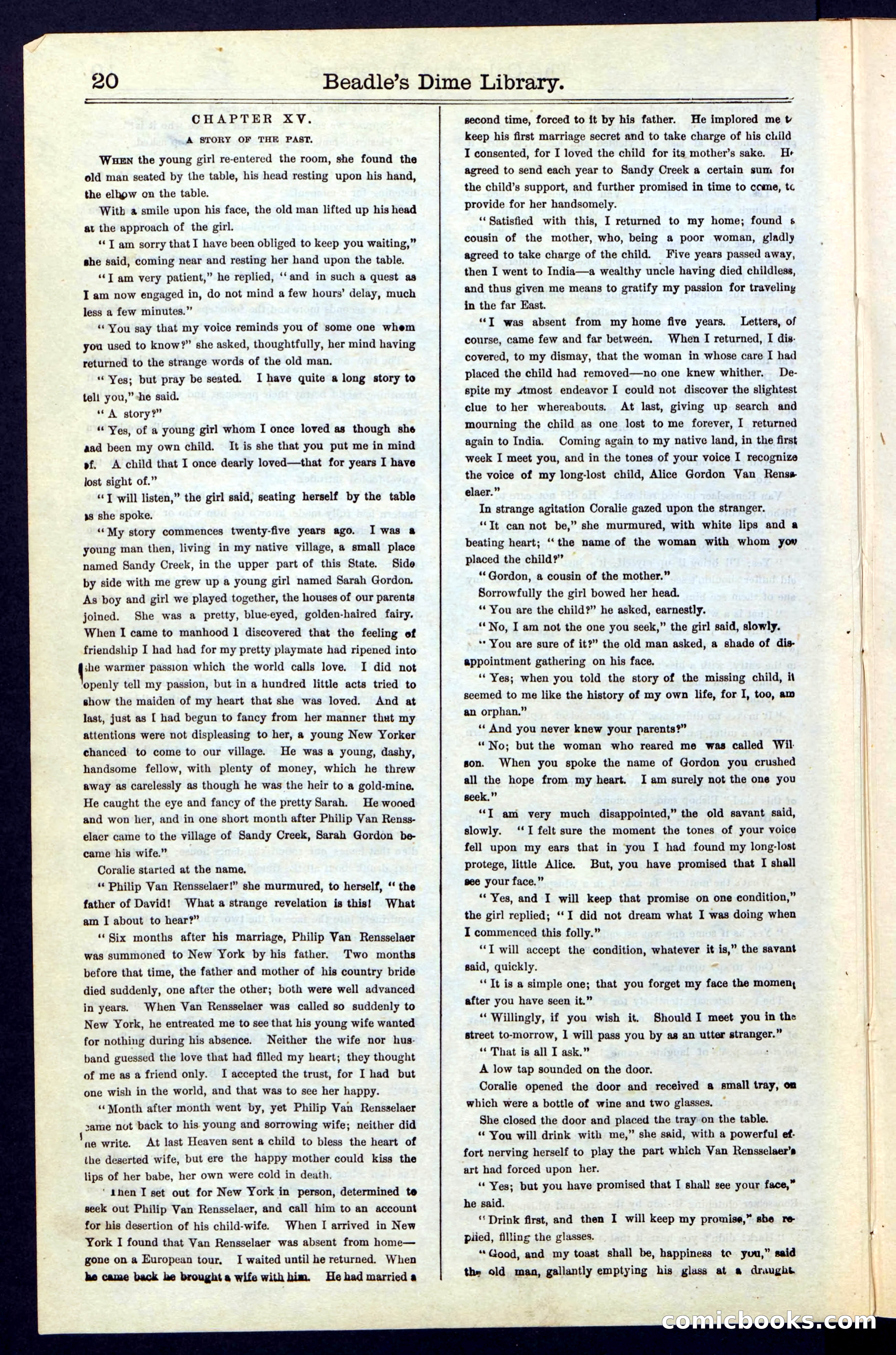 Beadle's Dime Library No. 42 — page 20 of 32