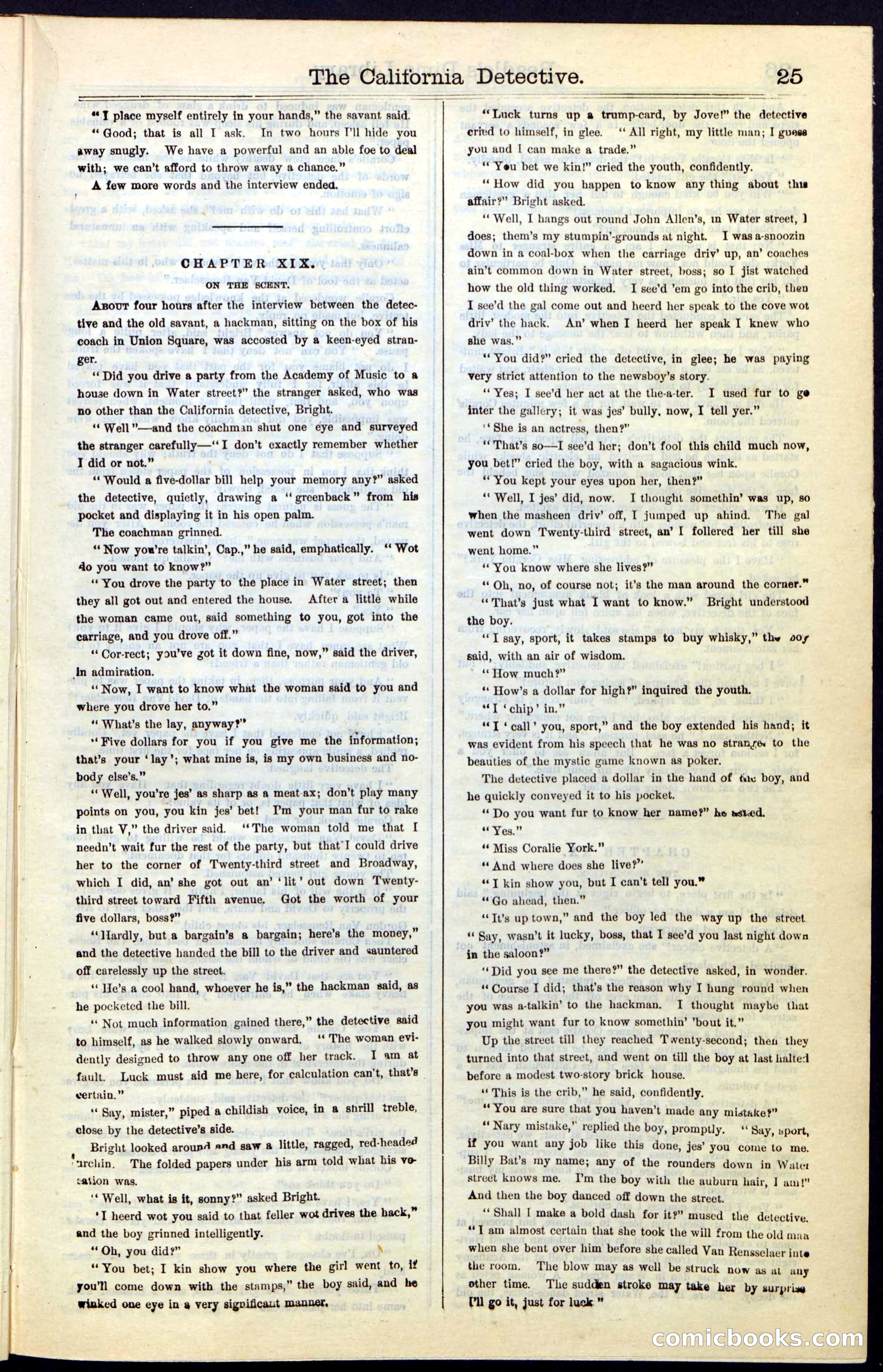 Beadle's Dime Library No. 42 — page 25 of 32