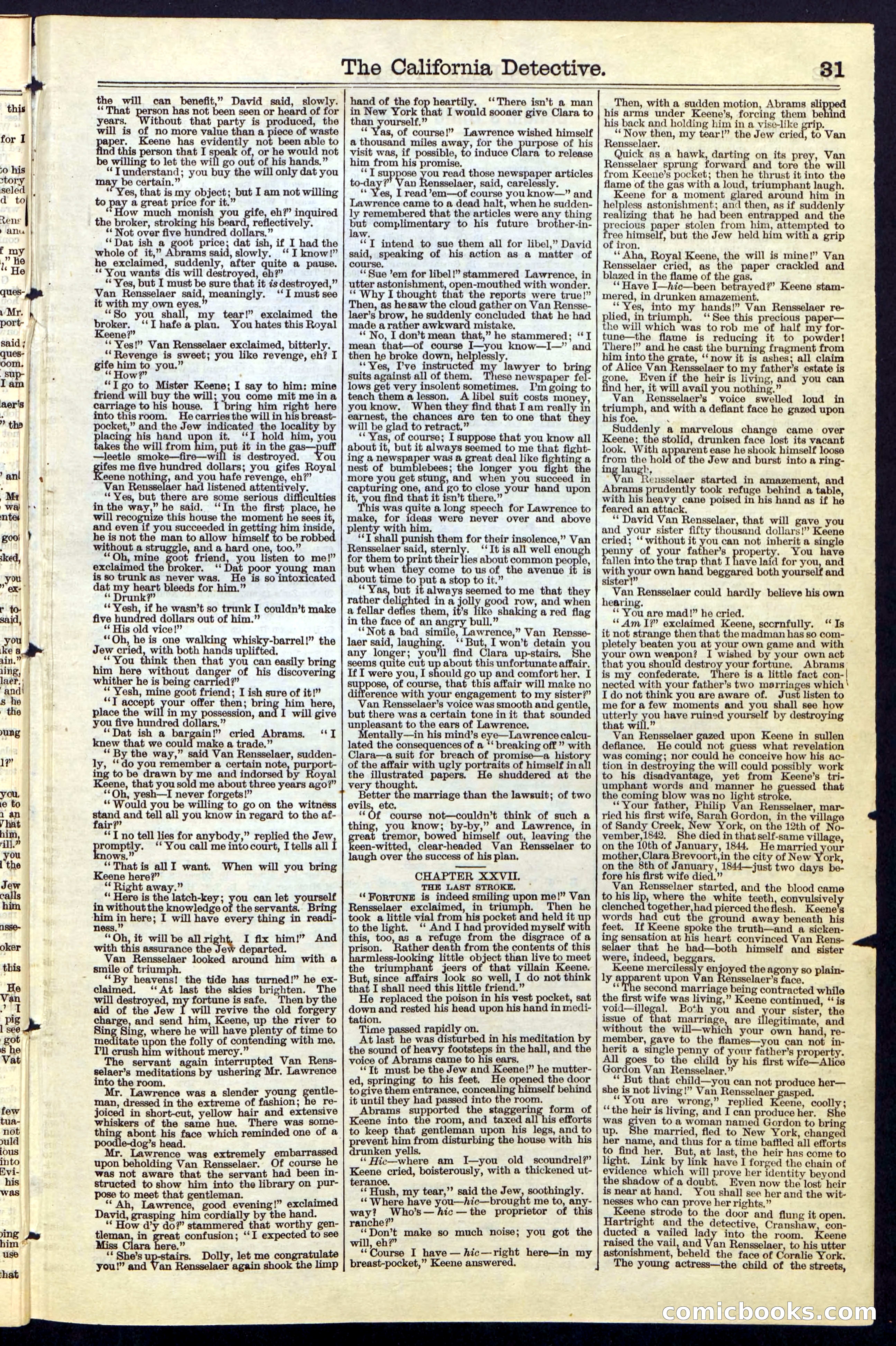 Beadle's Dime Library No. 42 — page 31 of 32