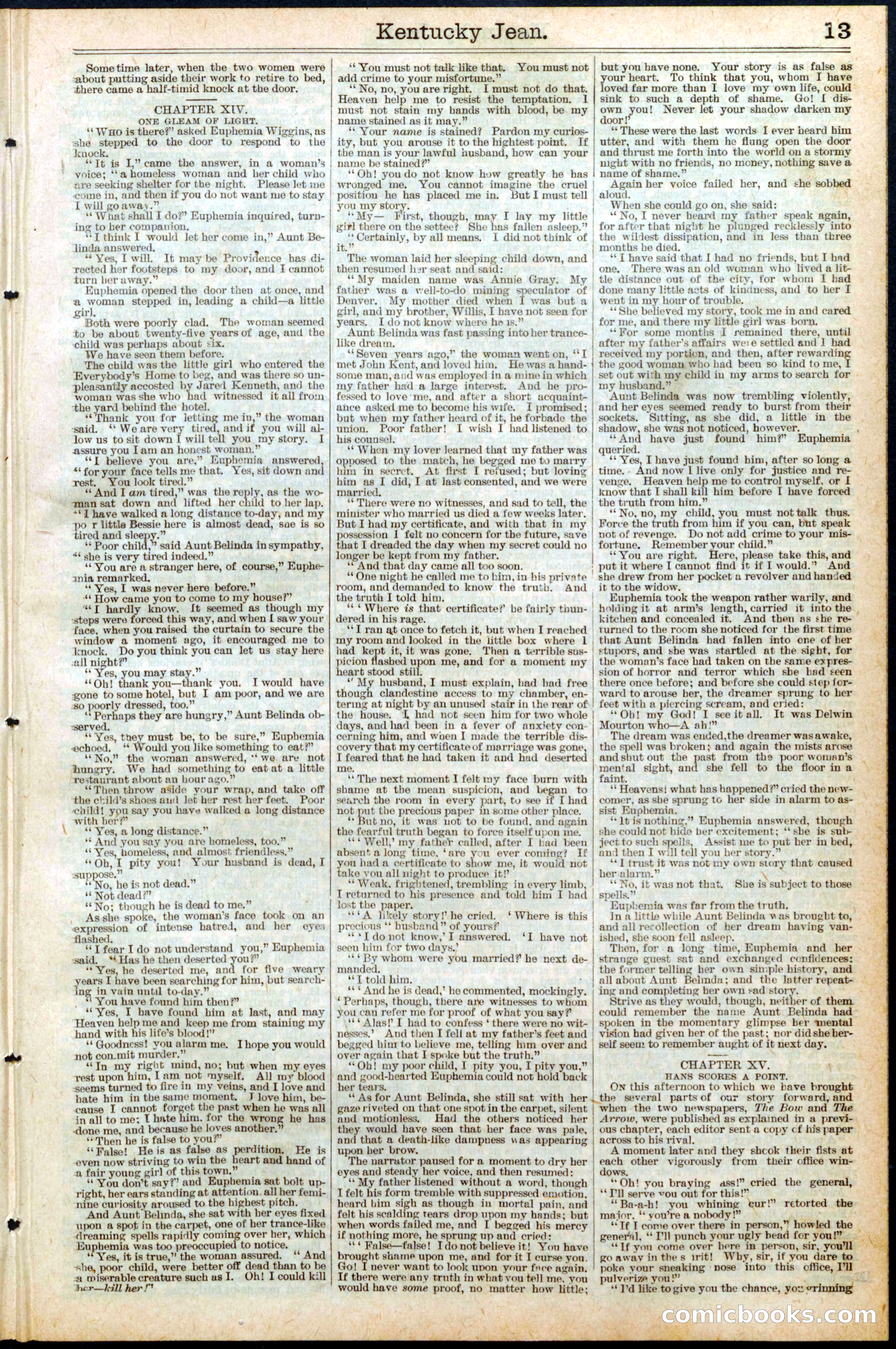 Beadle's New York Dime Library No. 436 — page 13 of 32