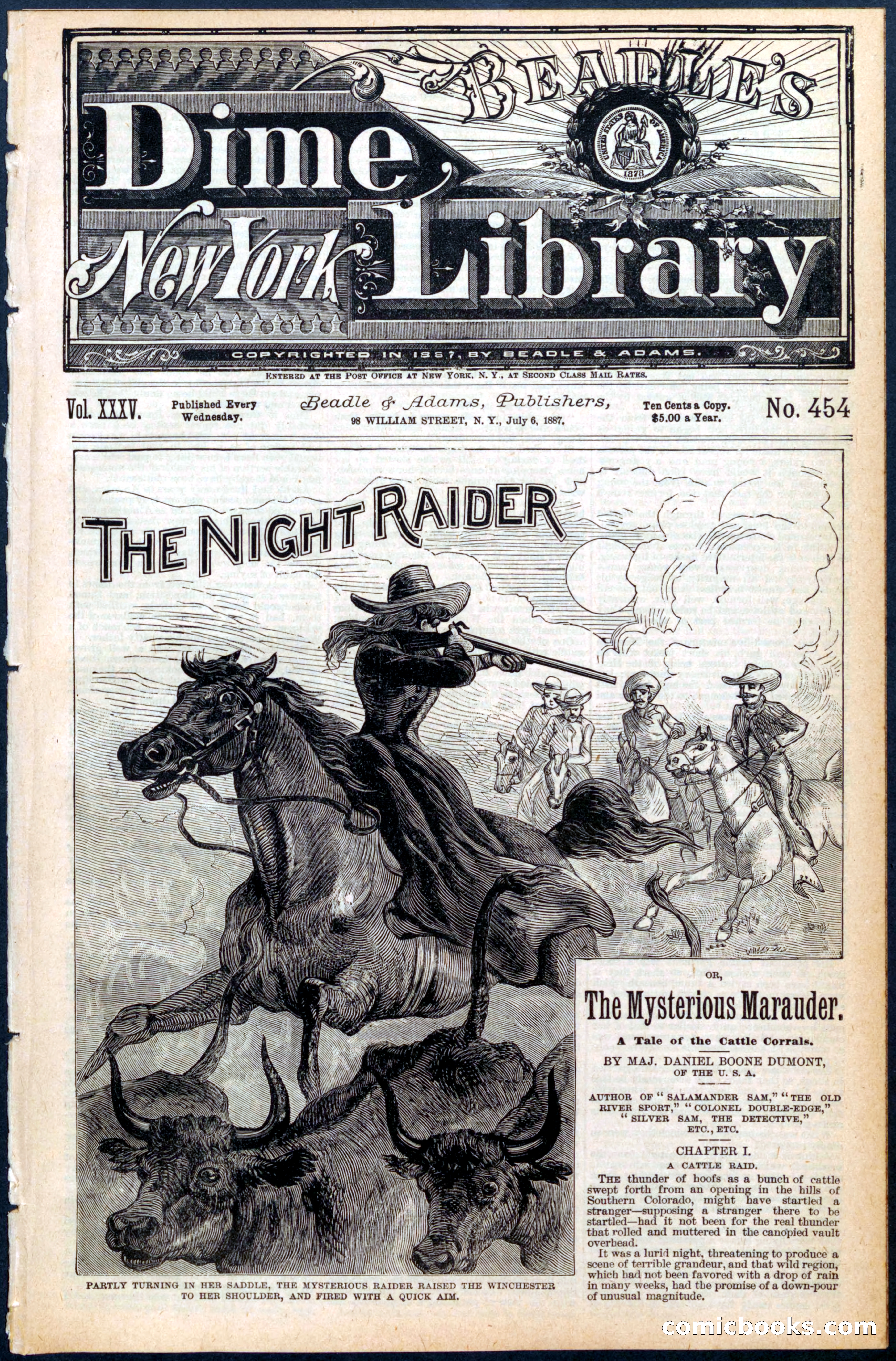 Beadle's New York Dime Library, No. 454 — page 1 of 32