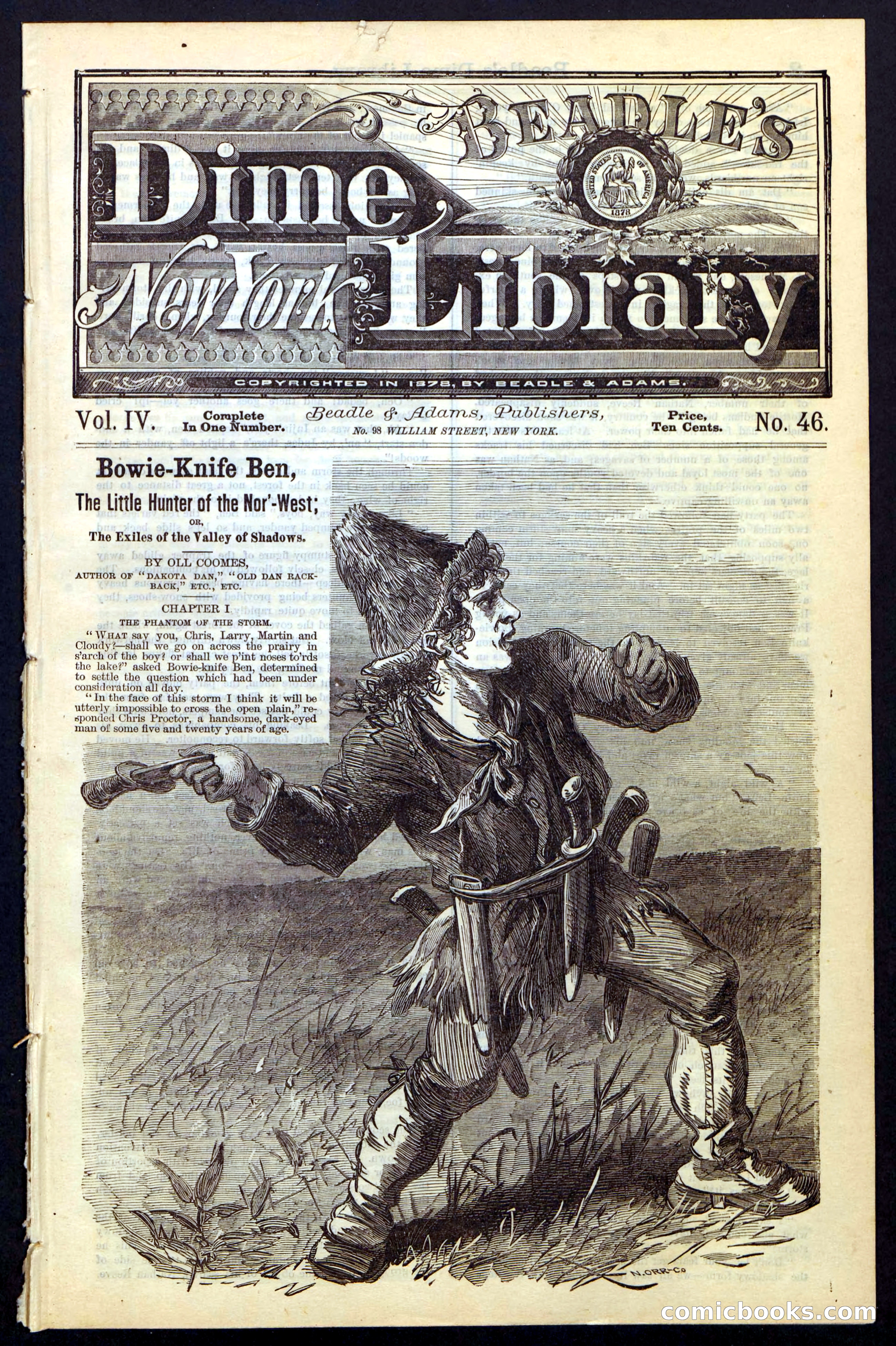 Beadle's New York Dime Library, Vol. IV, No. 46 — page 1 of 40