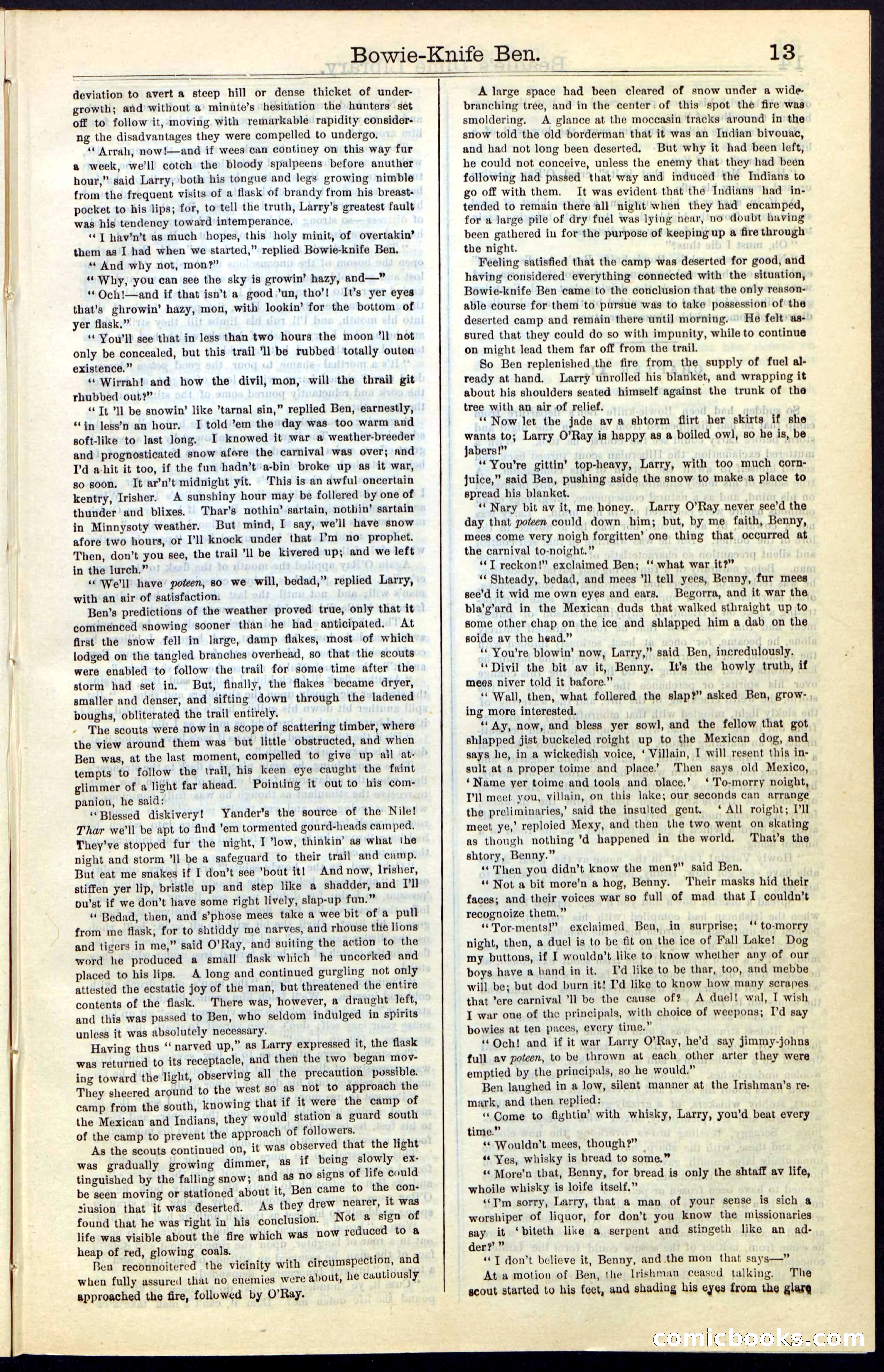 Beadle's New York Dime Library, Vol. IV, No. 46 — page 13 of 40
