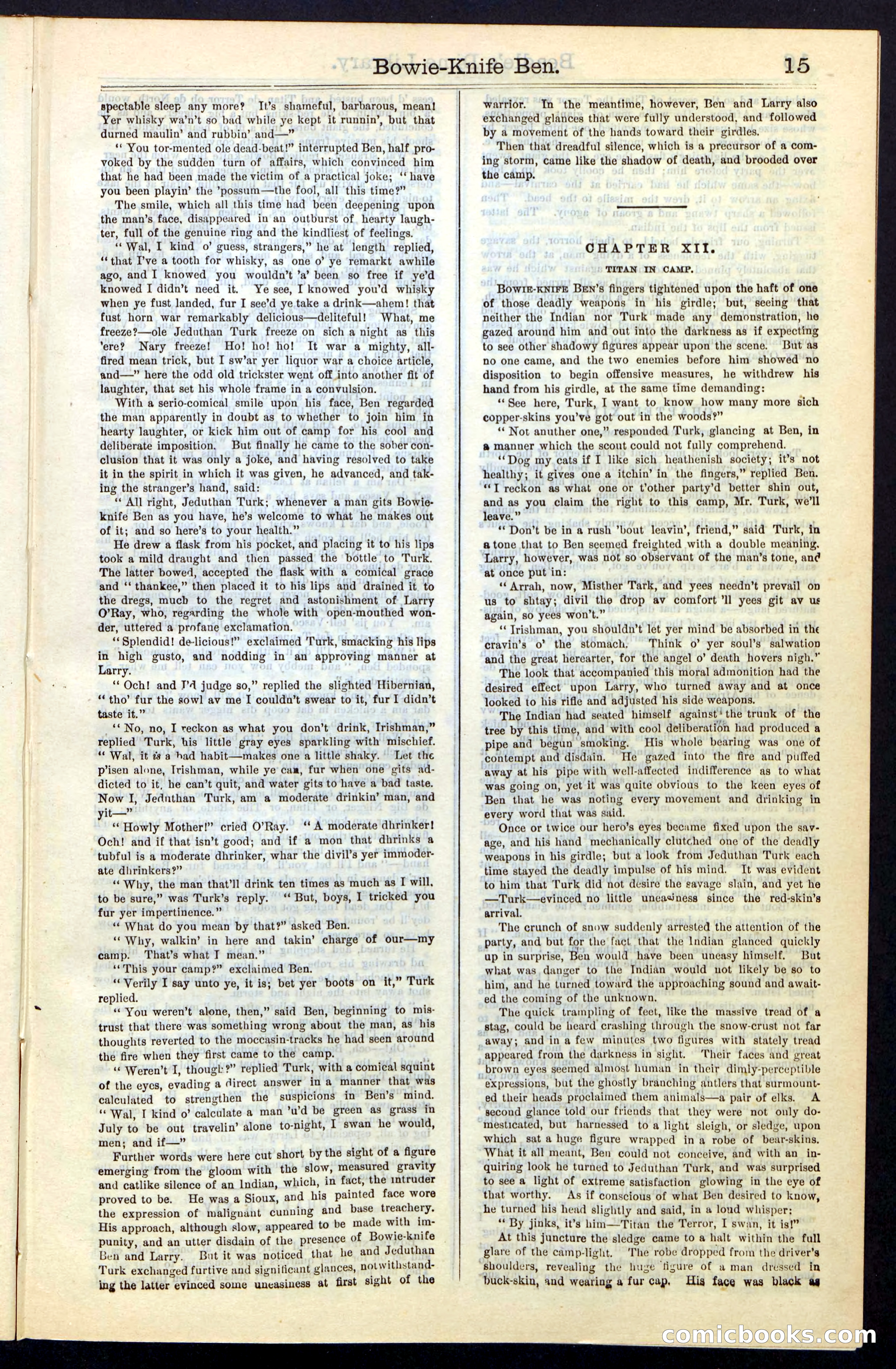 Beadle's New York Dime Library, Vol. IV, No. 46 — page 15 of 40