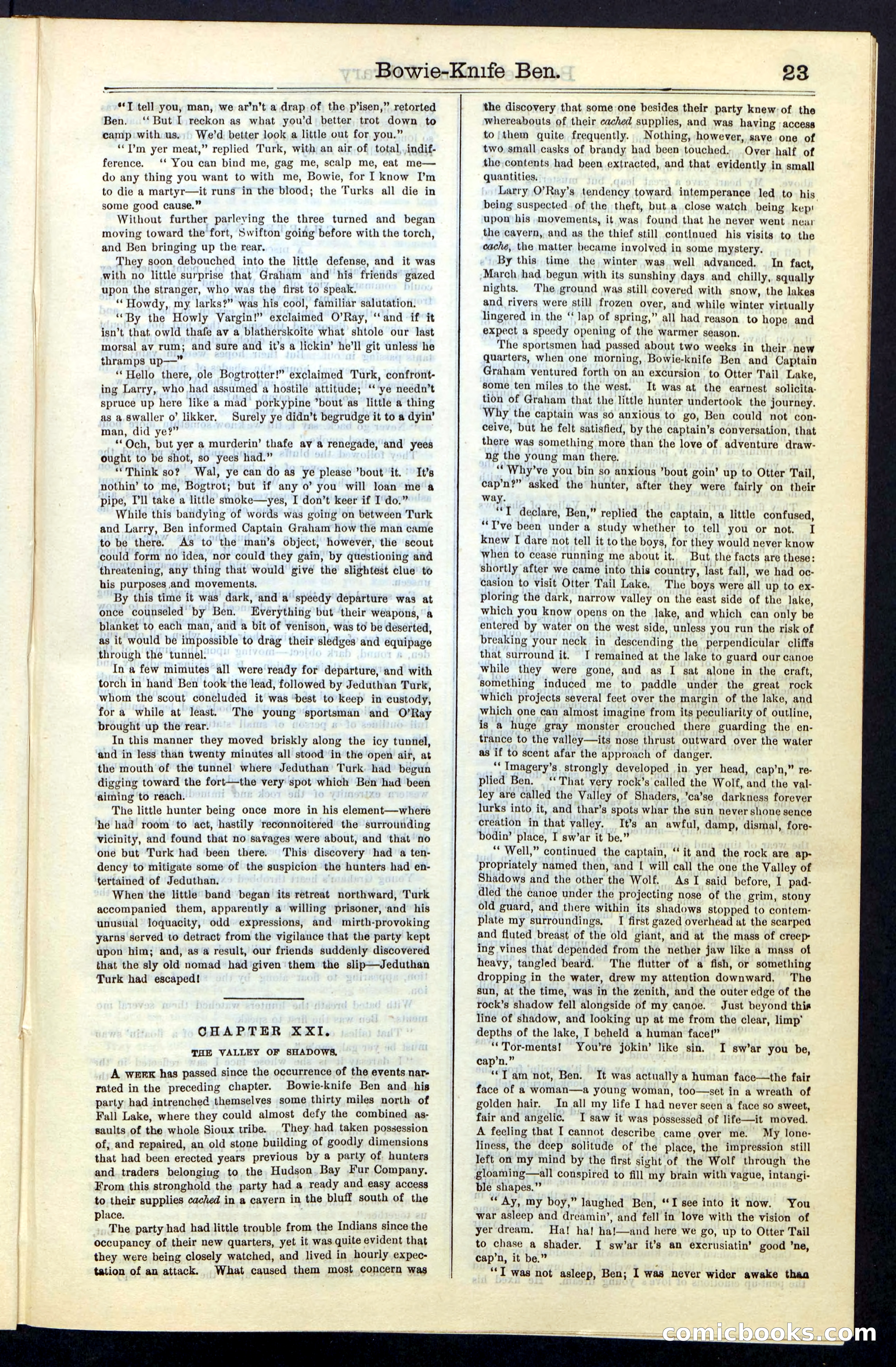 Beadle's New York Dime Library, Vol. IV, No. 46 — page 23 of 40