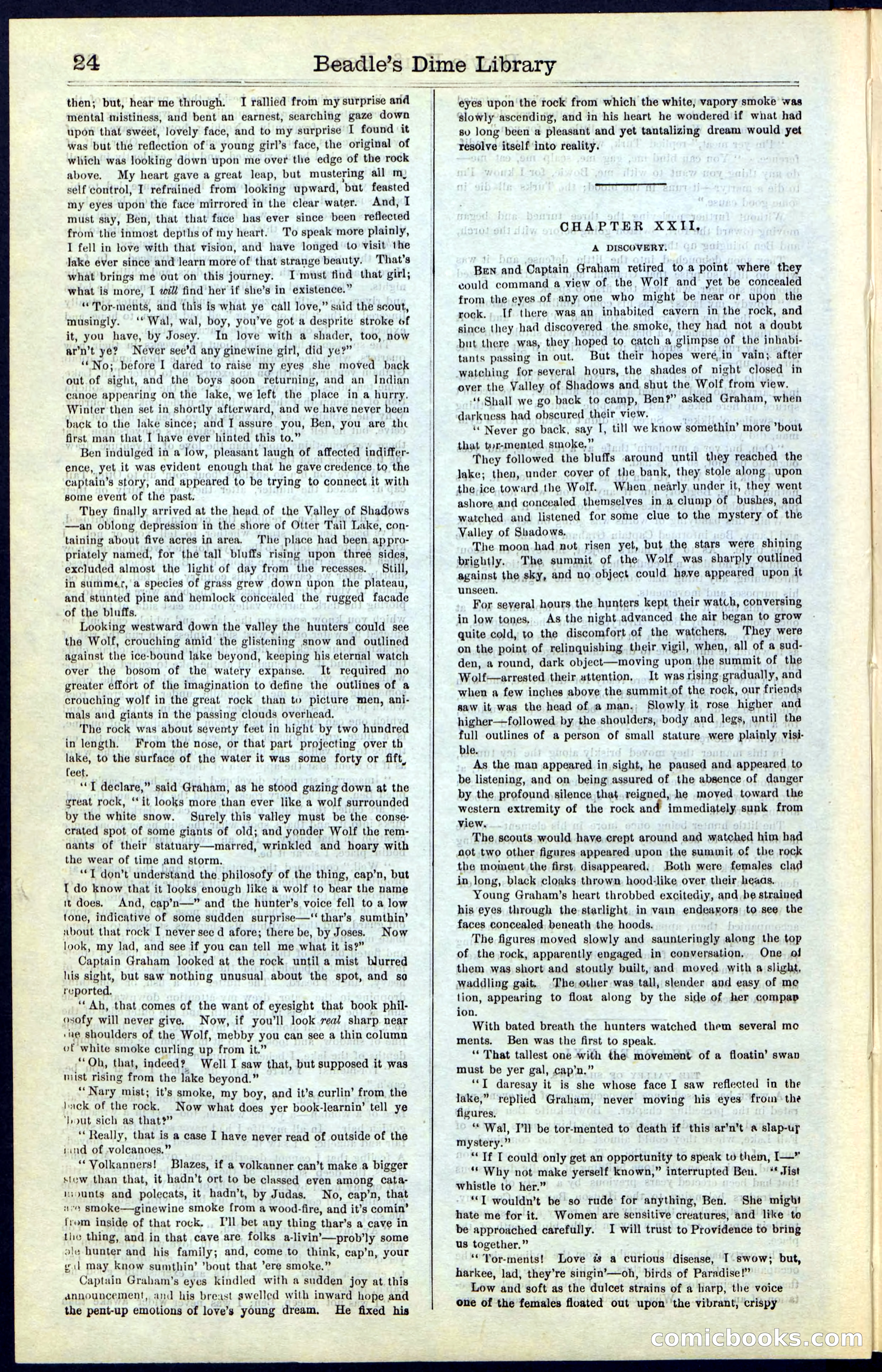 Beadle's New York Dime Library, Vol. IV, No. 46 — page 24 of 40