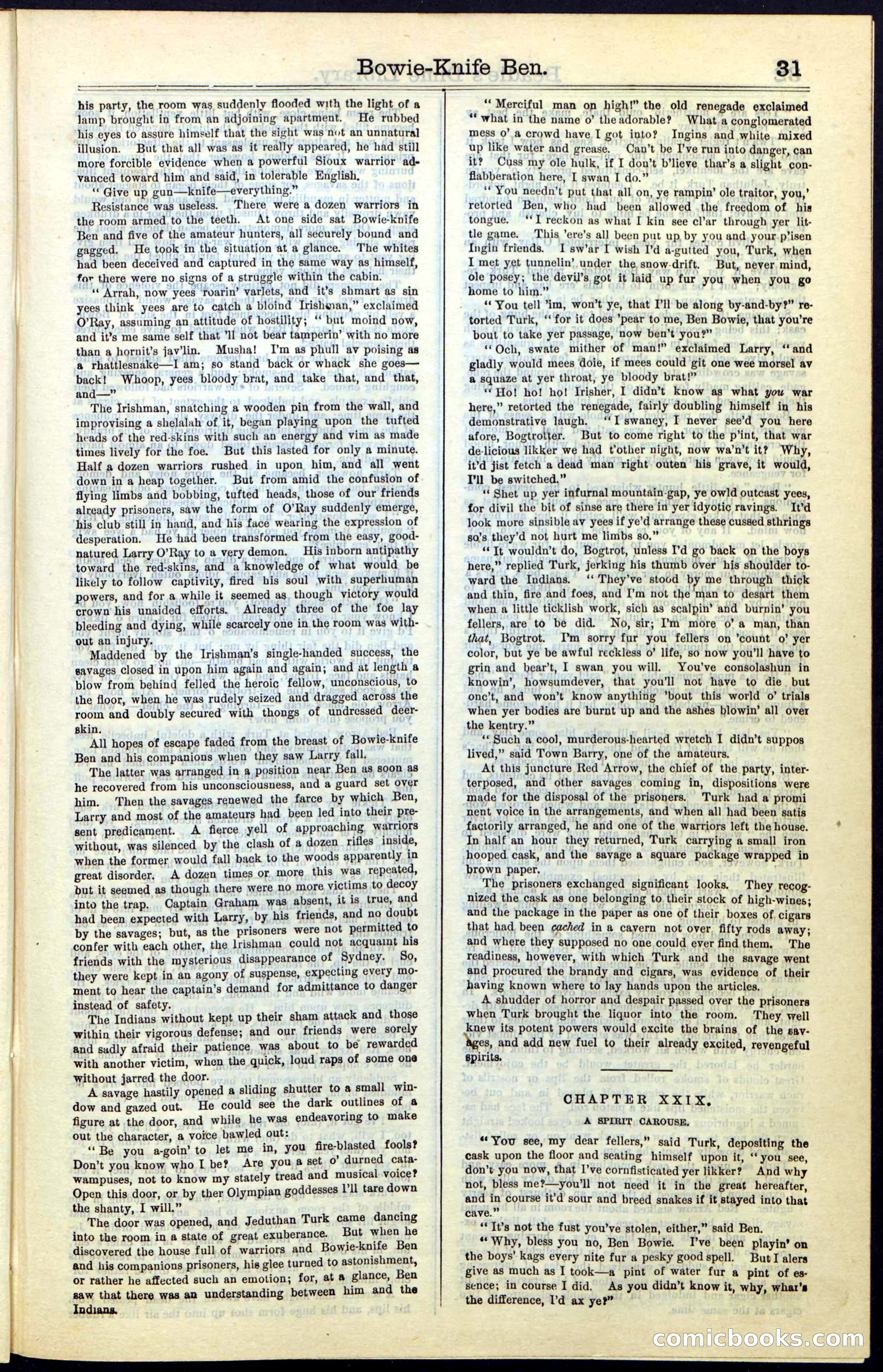 Beadle's New York Dime Library, Vol. IV, No. 46 — page 31 of 40