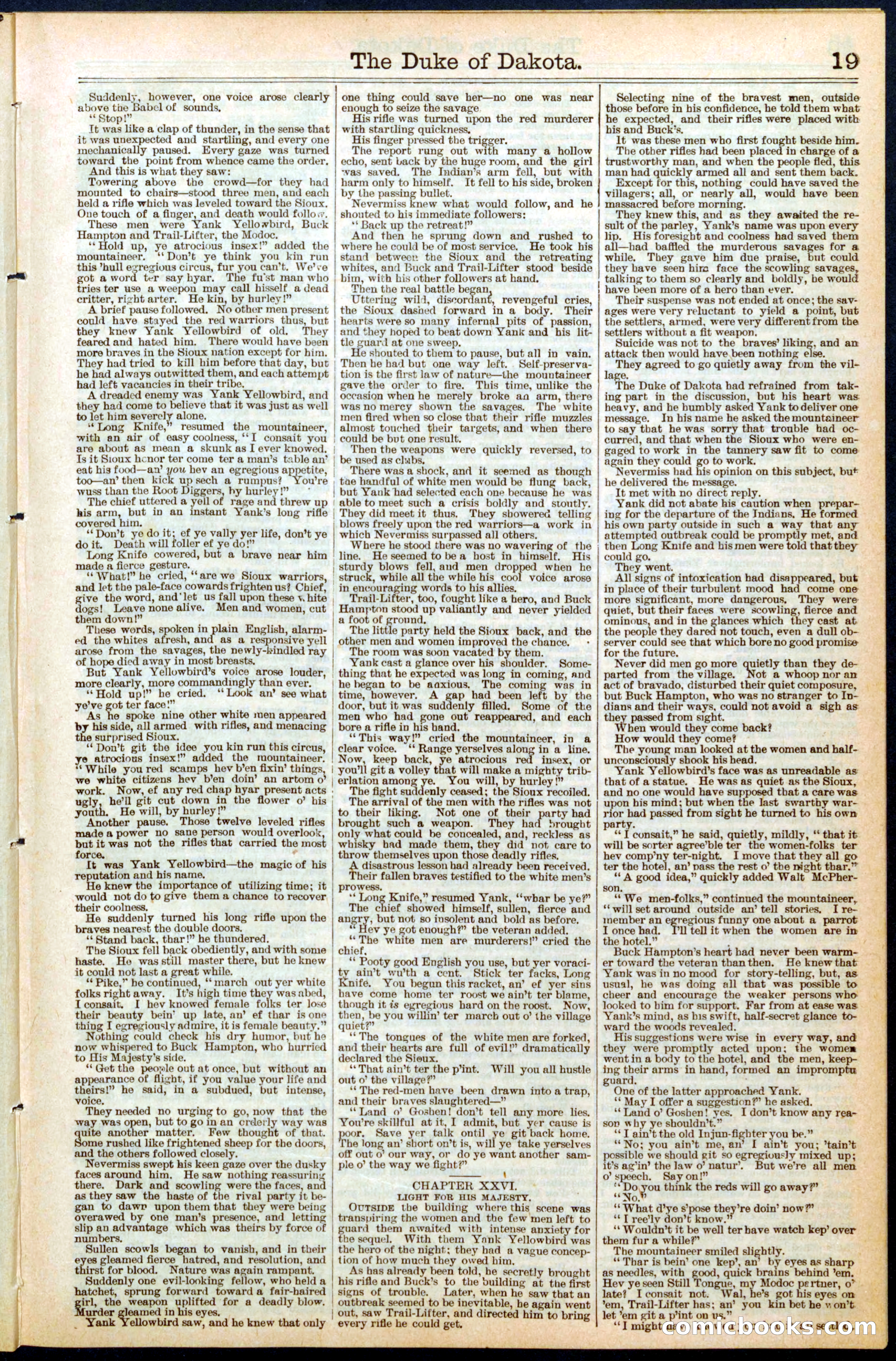 Beadle's New York Dime Library No. 470 — page 19 of 32