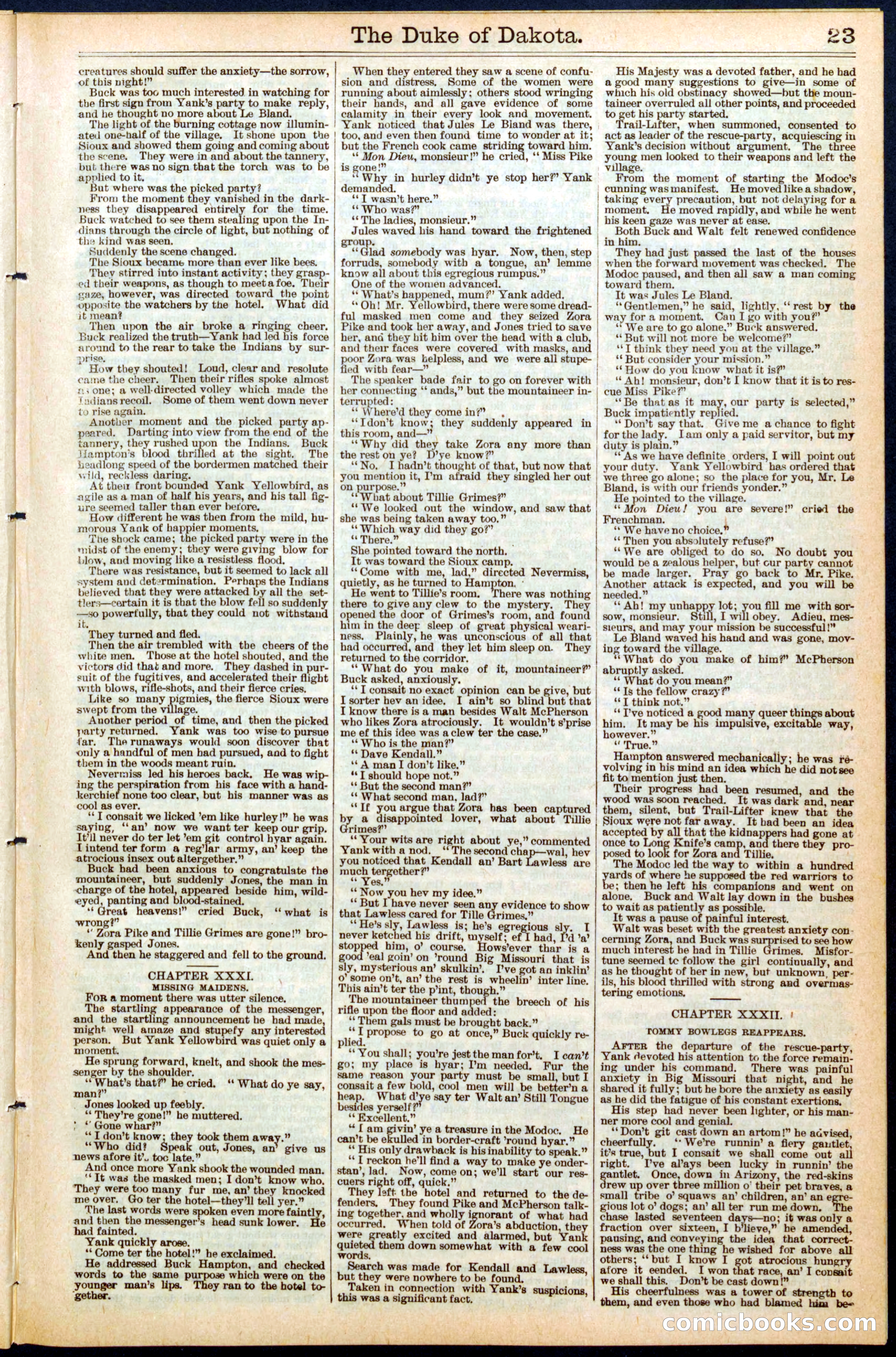 Beadle's New York Dime Library No. 470 — page 23 of 32