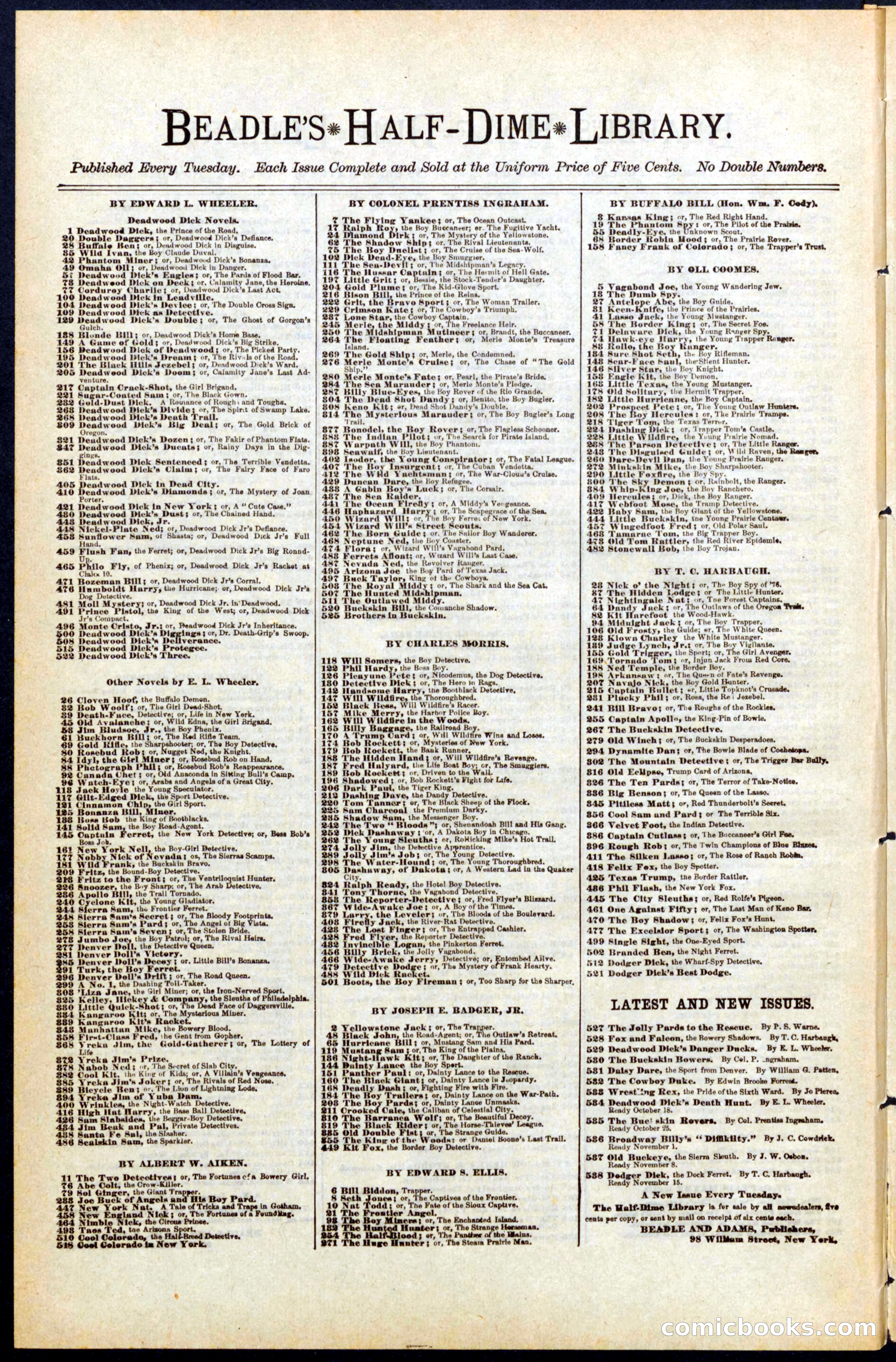 Beadle's New York Dime Library No. 470 — page 30 of 32
