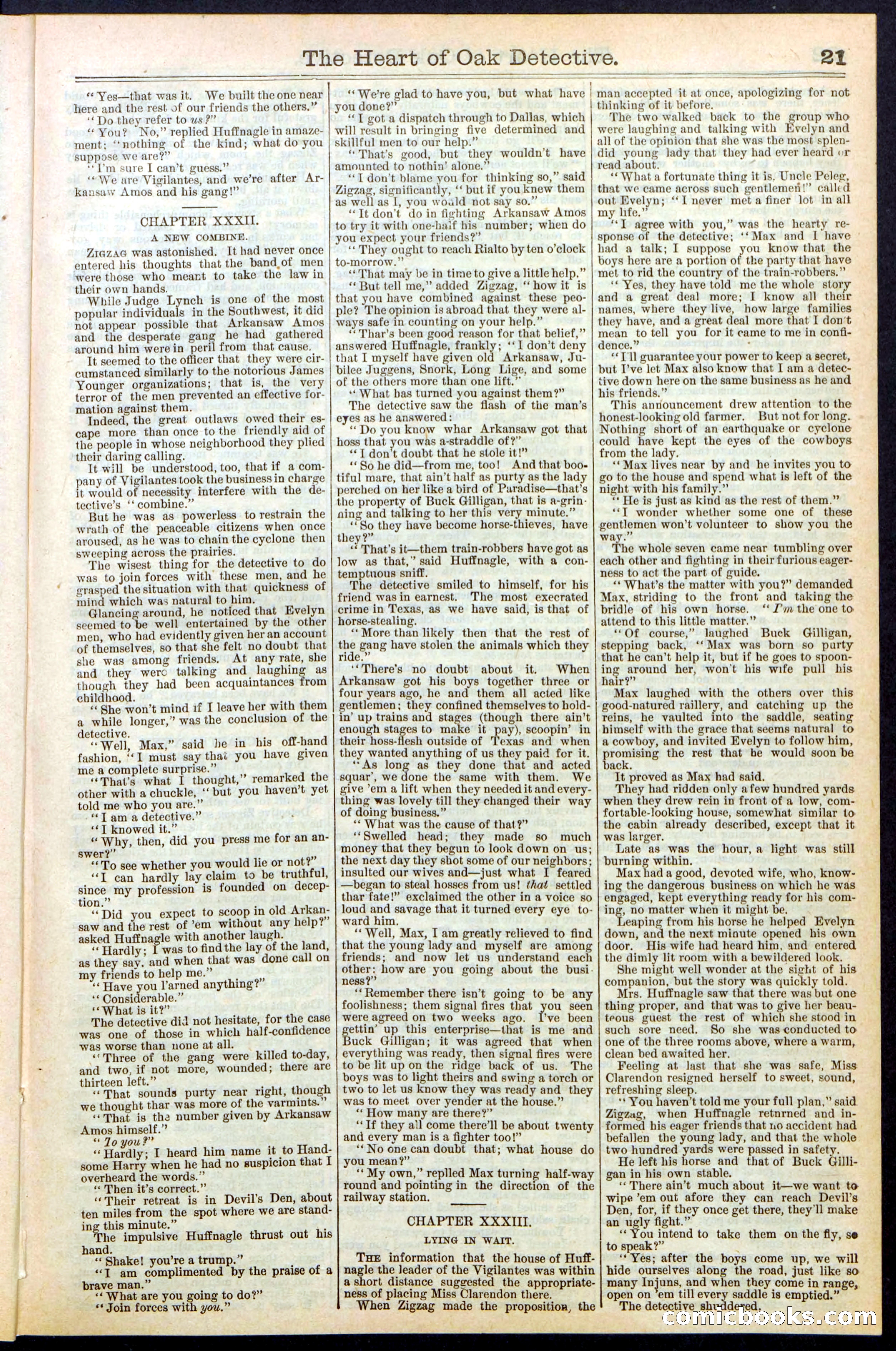 Beadle's New York Dime Library No. 471 — page 21 of 32