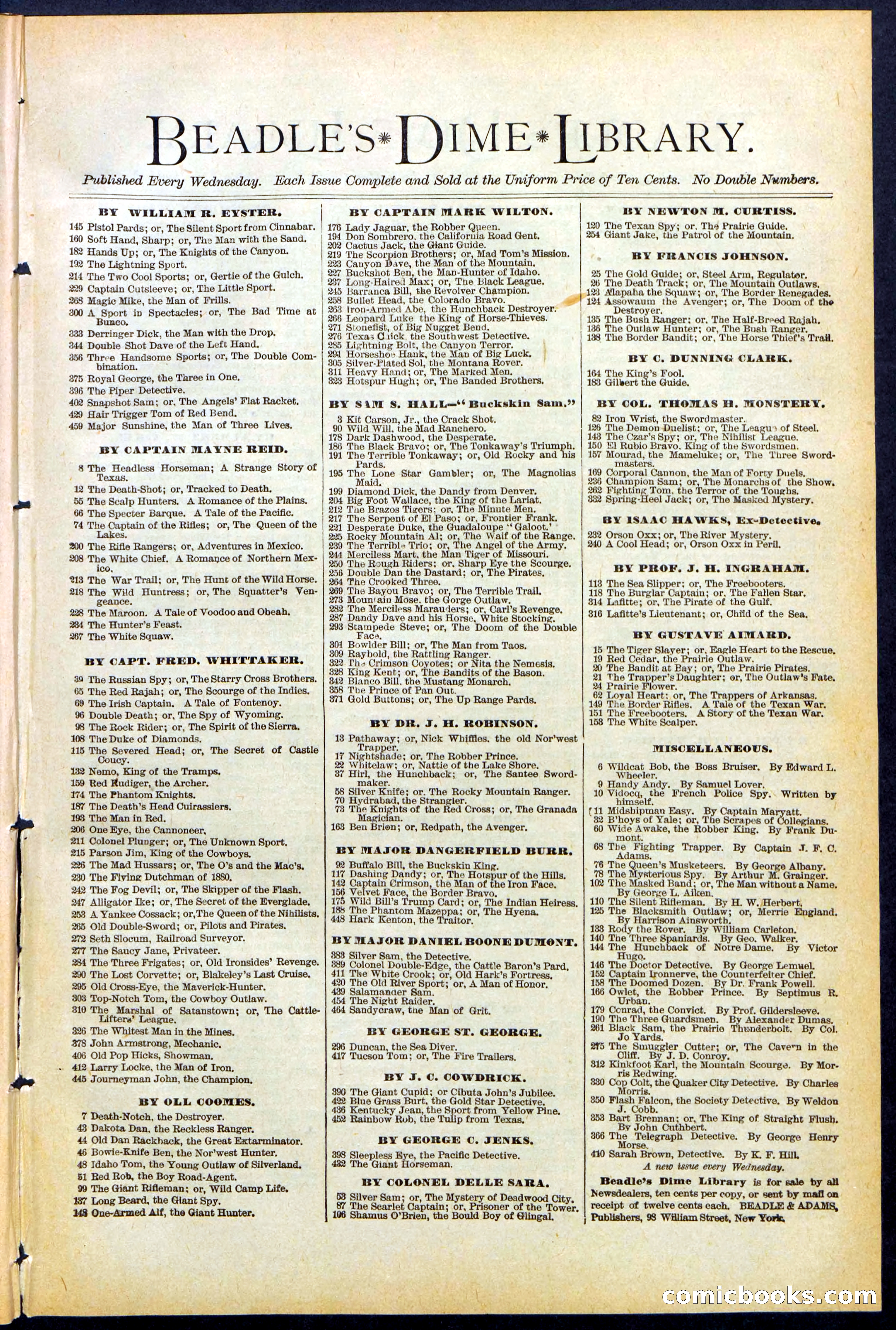 Beadle's New York Dime Library No. 471 — page 31 of 32