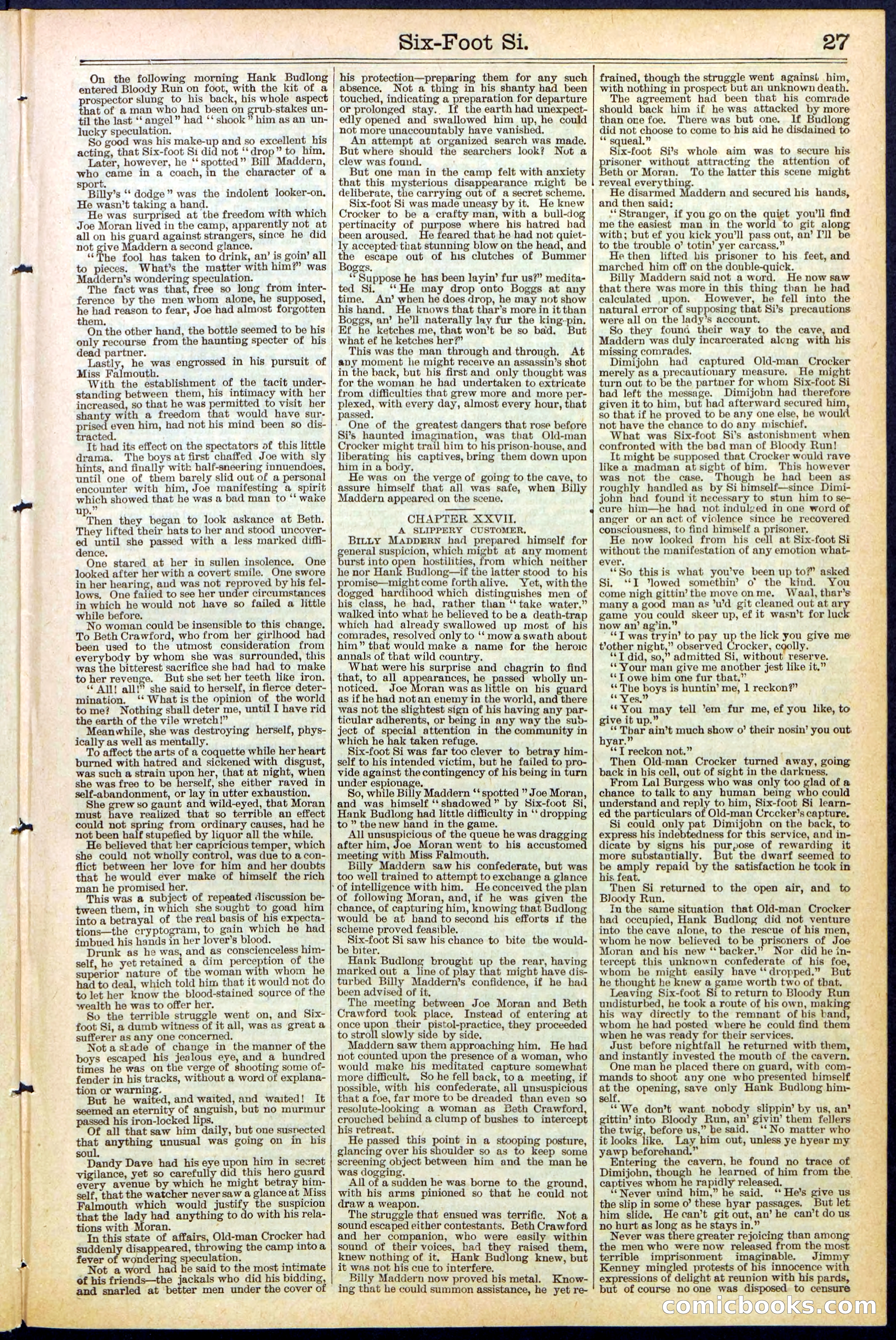 Beadle's New York Dime Library, No. 472 — page 27 of 32