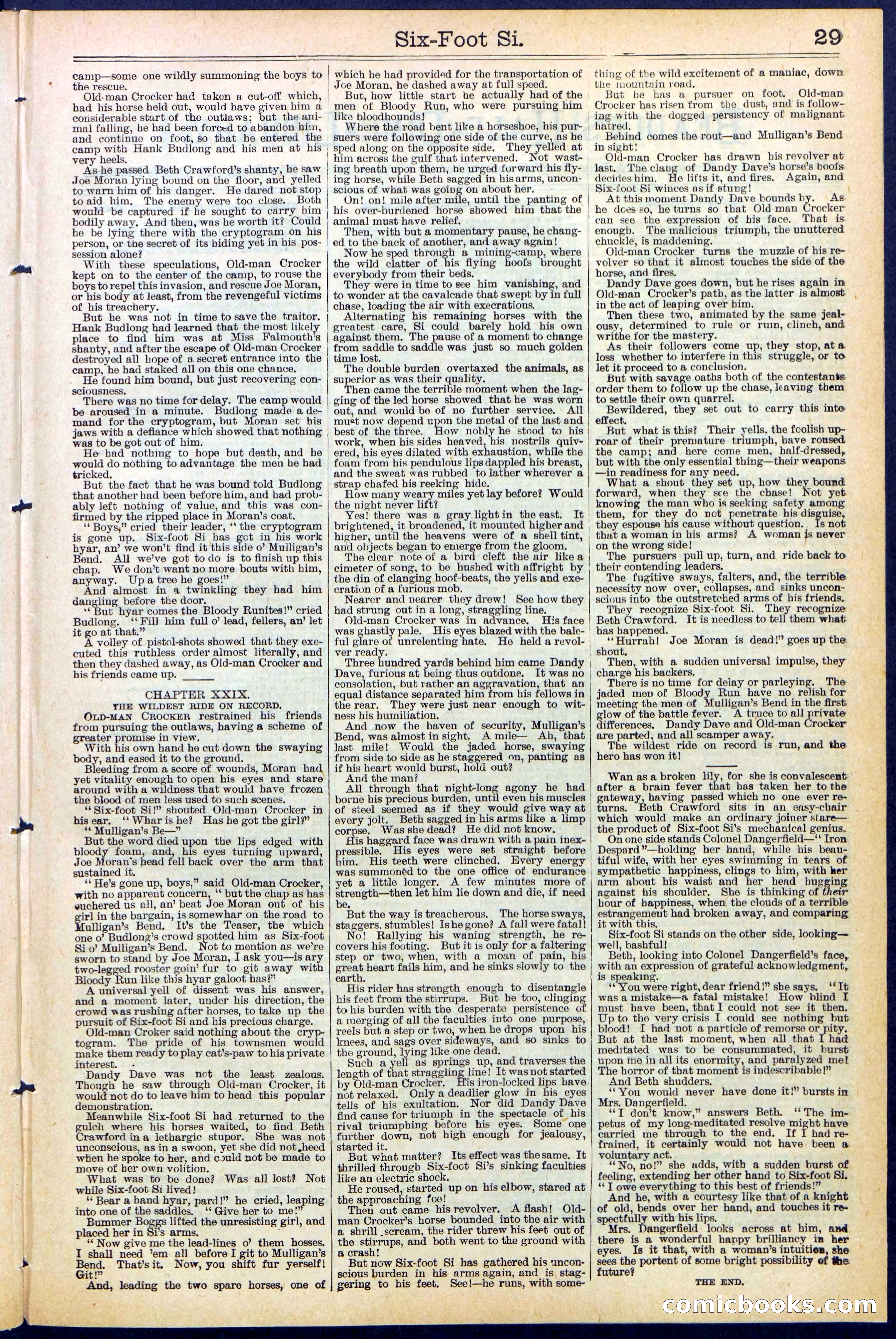 Beadle's New York Dime Library, No. 472 — page 29 of 32