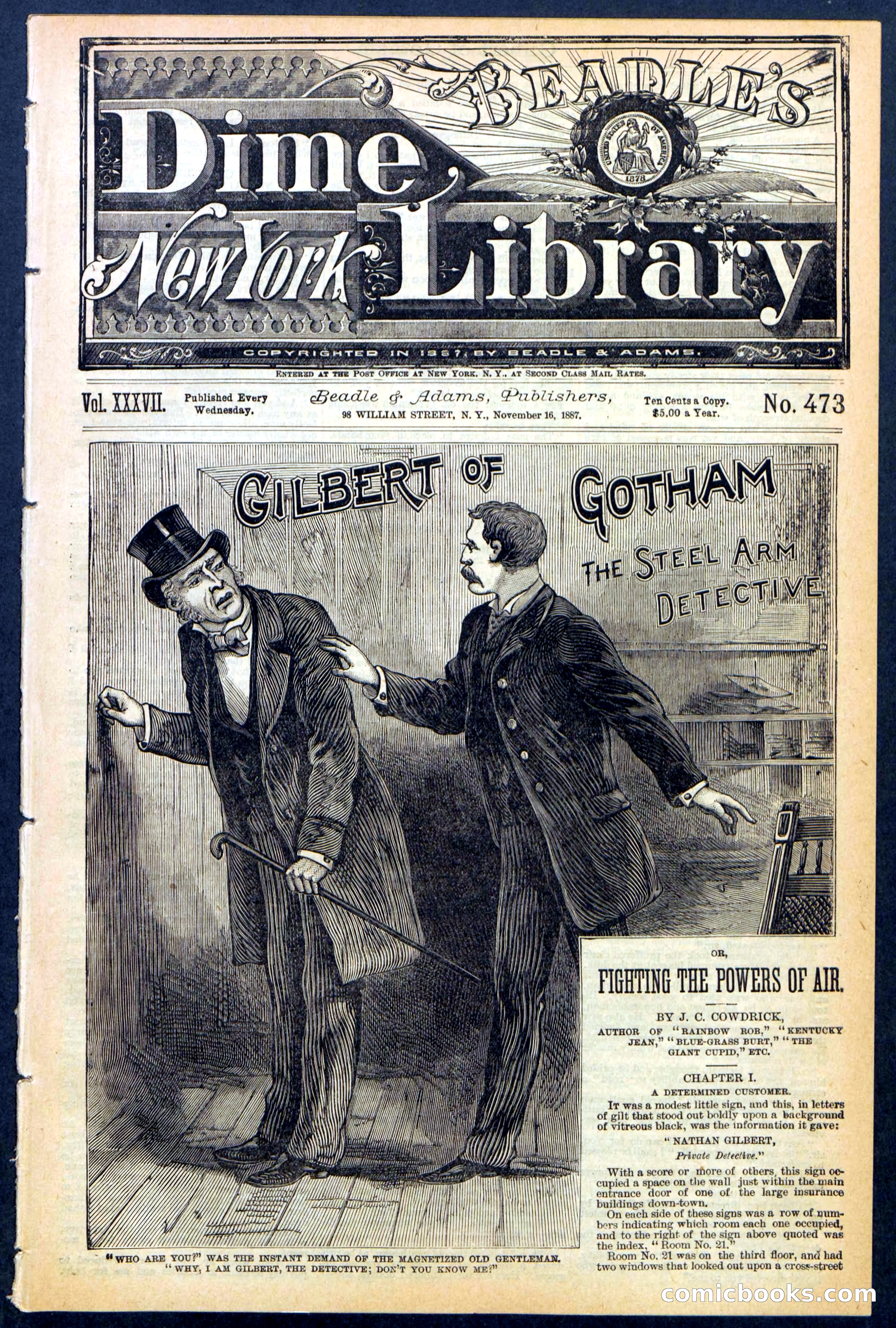 Beadle's Dime Library No. 473 — page 1 of 32
