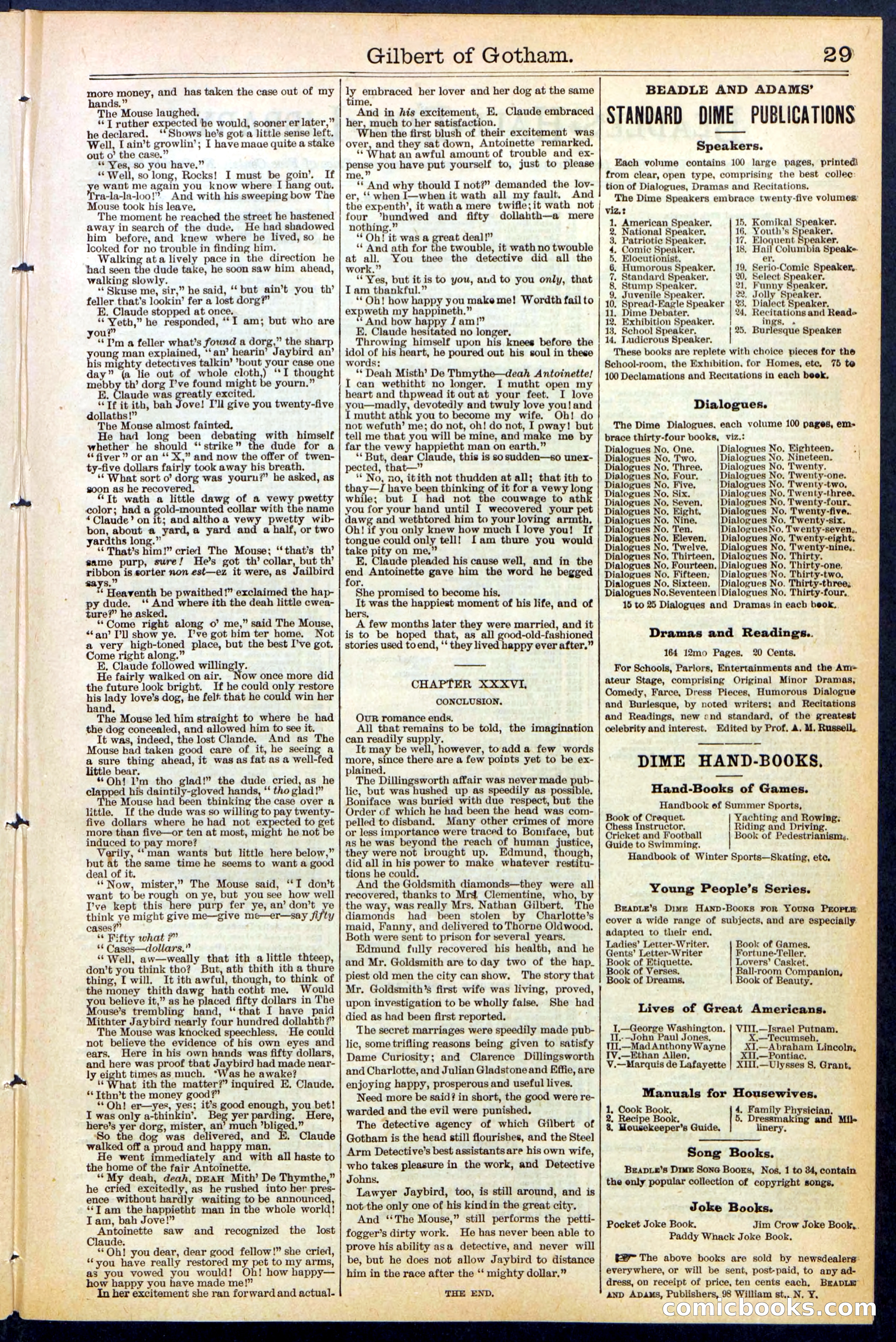Beadle's Dime Library No. 473 — page 29 of 32