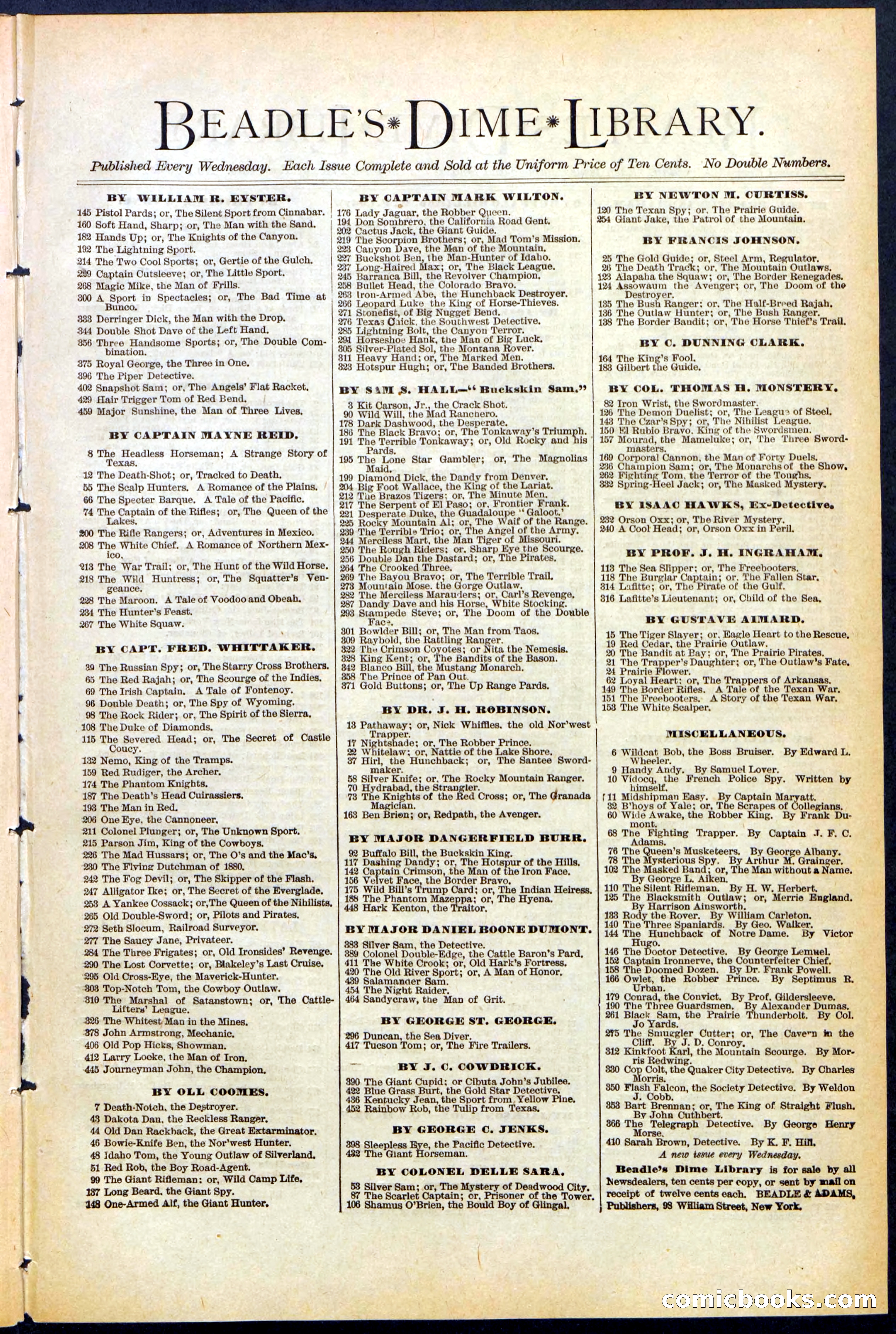 Beadle's Dime Library No. 473 — page 31 of 32