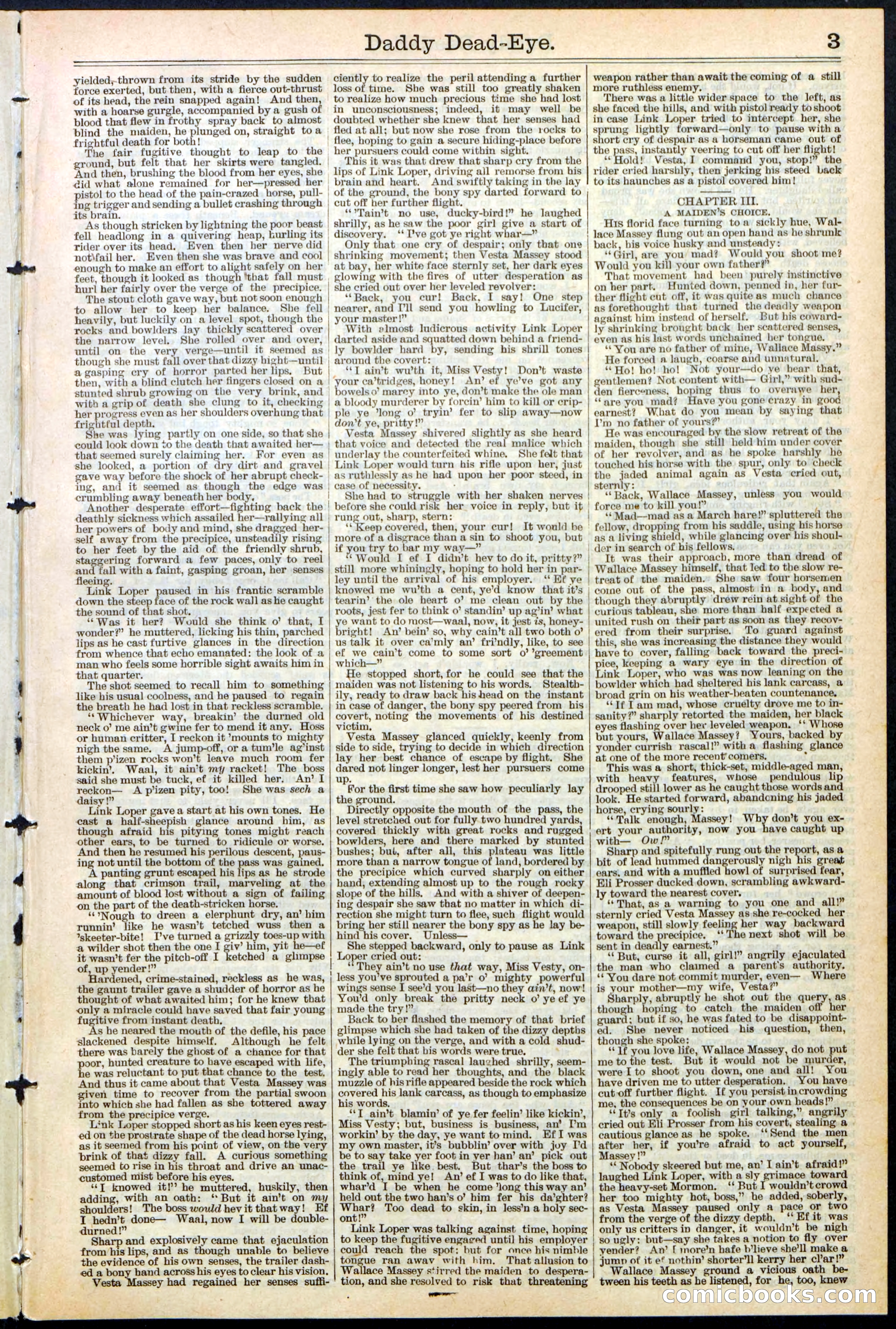 Beadle's New York Dime Library No. 474 — page 3 of 32
