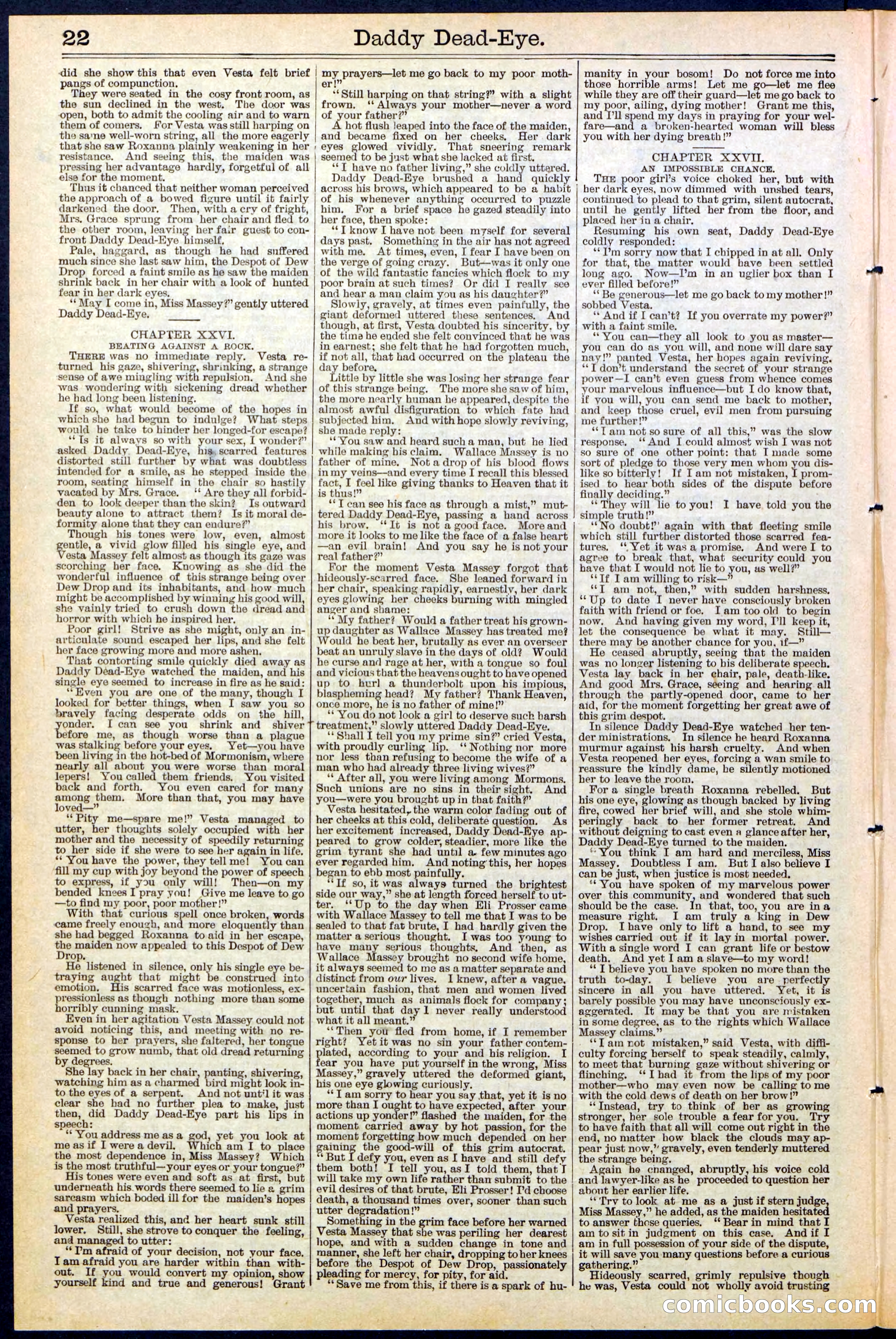 Beadle's New York Dime Library No. 474 — page 22 of 32